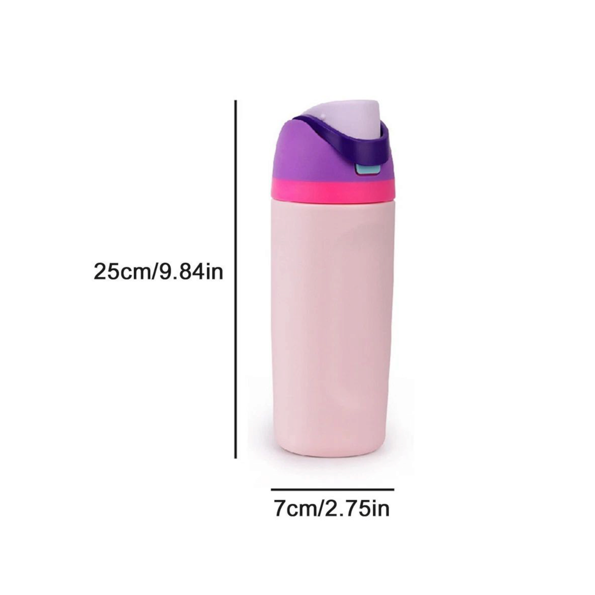 600ml Aqua Stainless Steel Double-Layer Insulated Water Bottle
