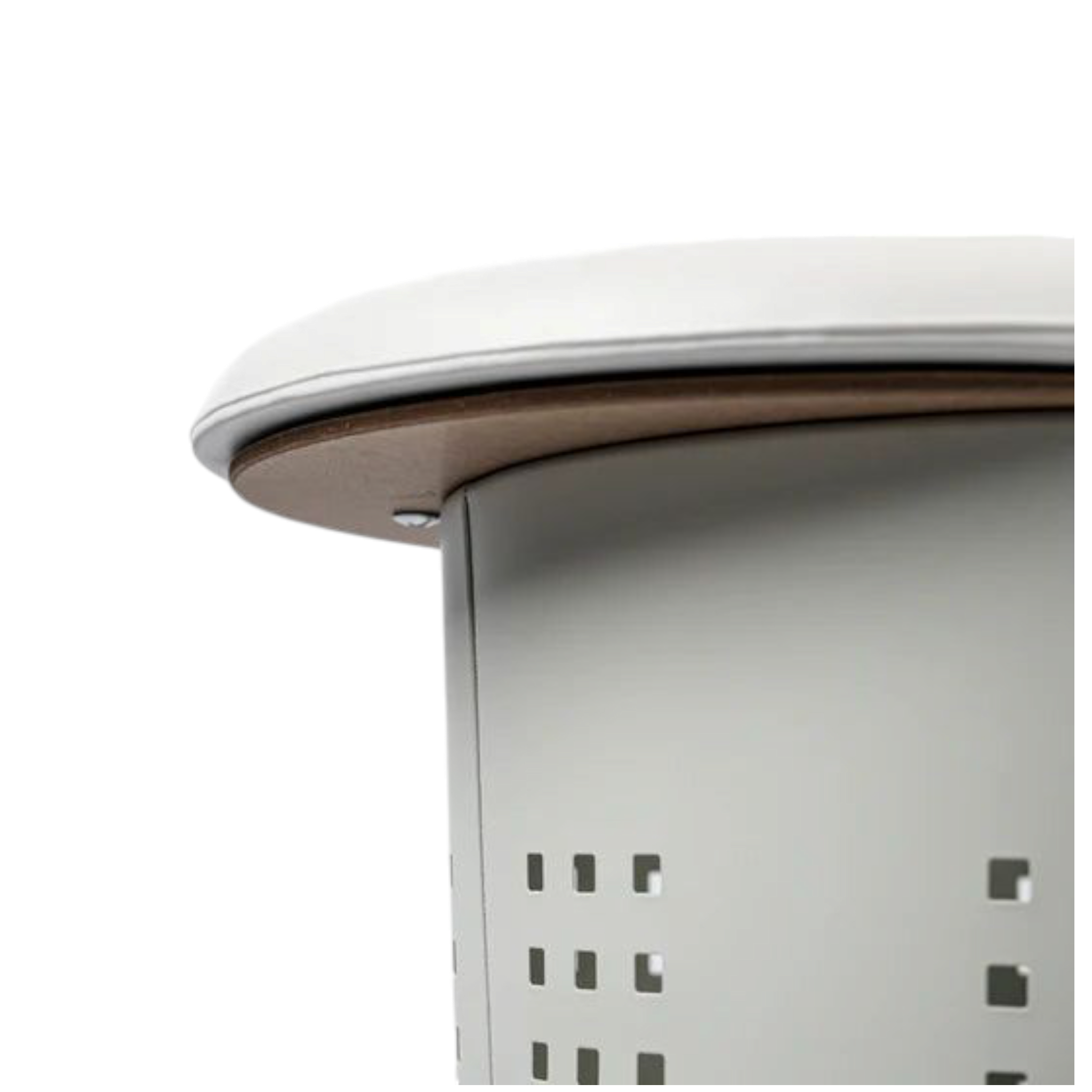 46L Laundry Bin Matte White with Lid