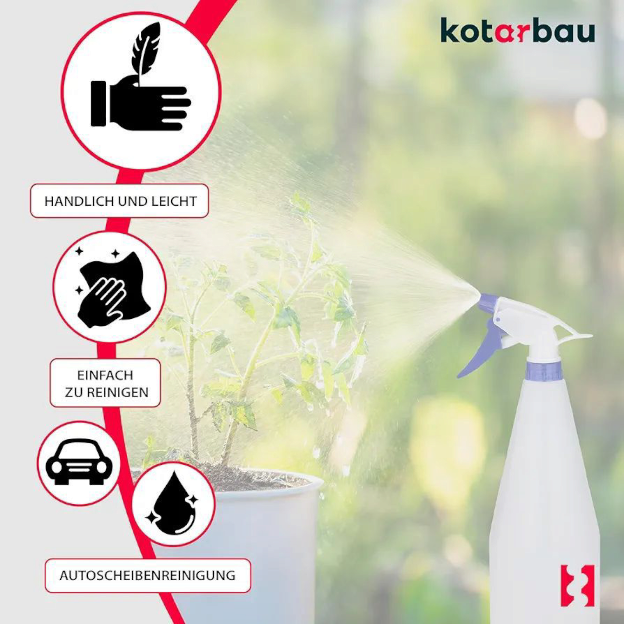 1L Trigger Sprayer HDPE Bottle Heavy Duty