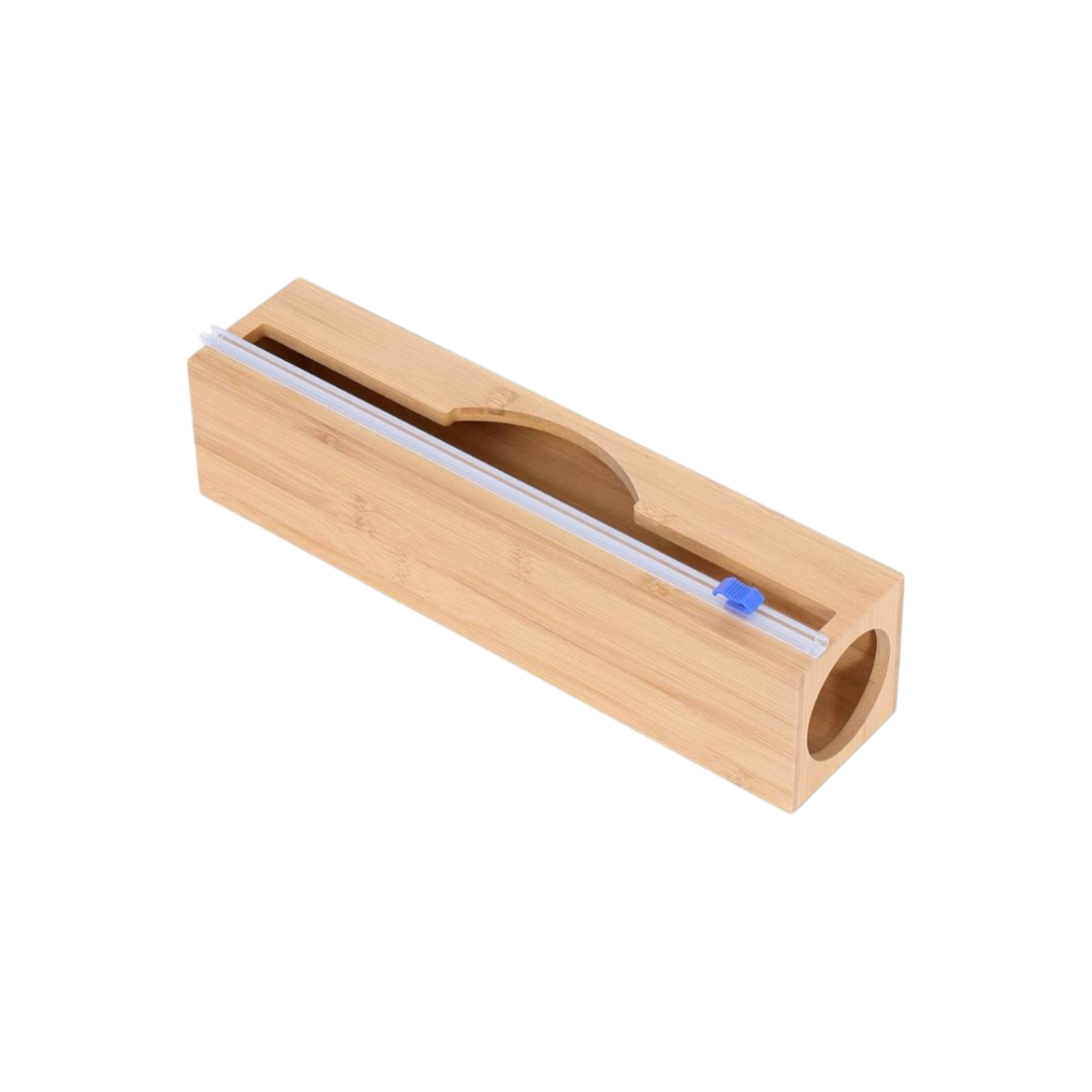 Bamboo Cling Film Wrap Dispenser with Cutter