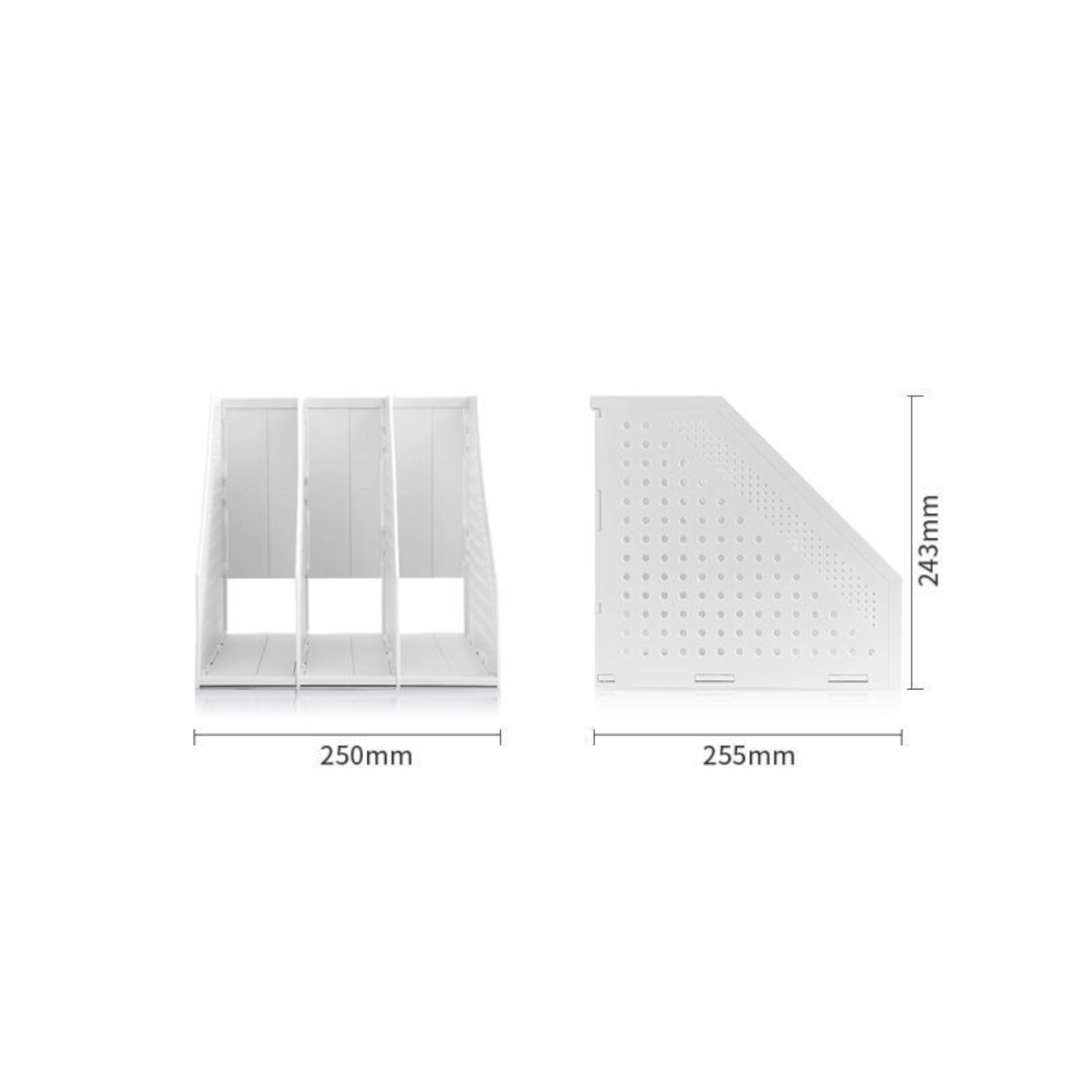 Deli Magazine Holder 288x50x300Mm Light Grey