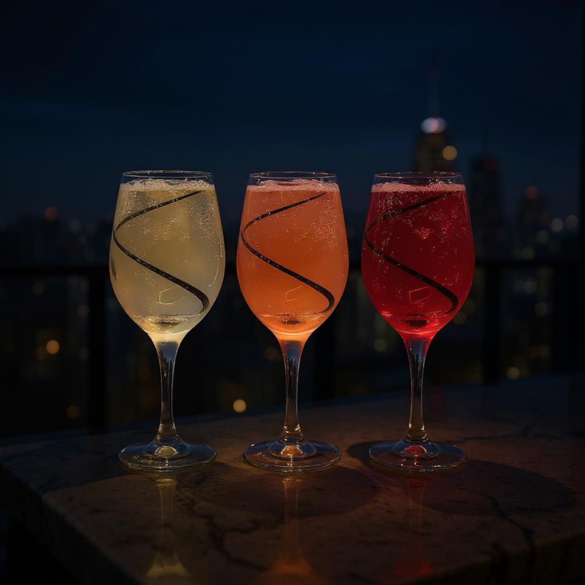 Elegant Stemmed Glass Tumbler 6pcs