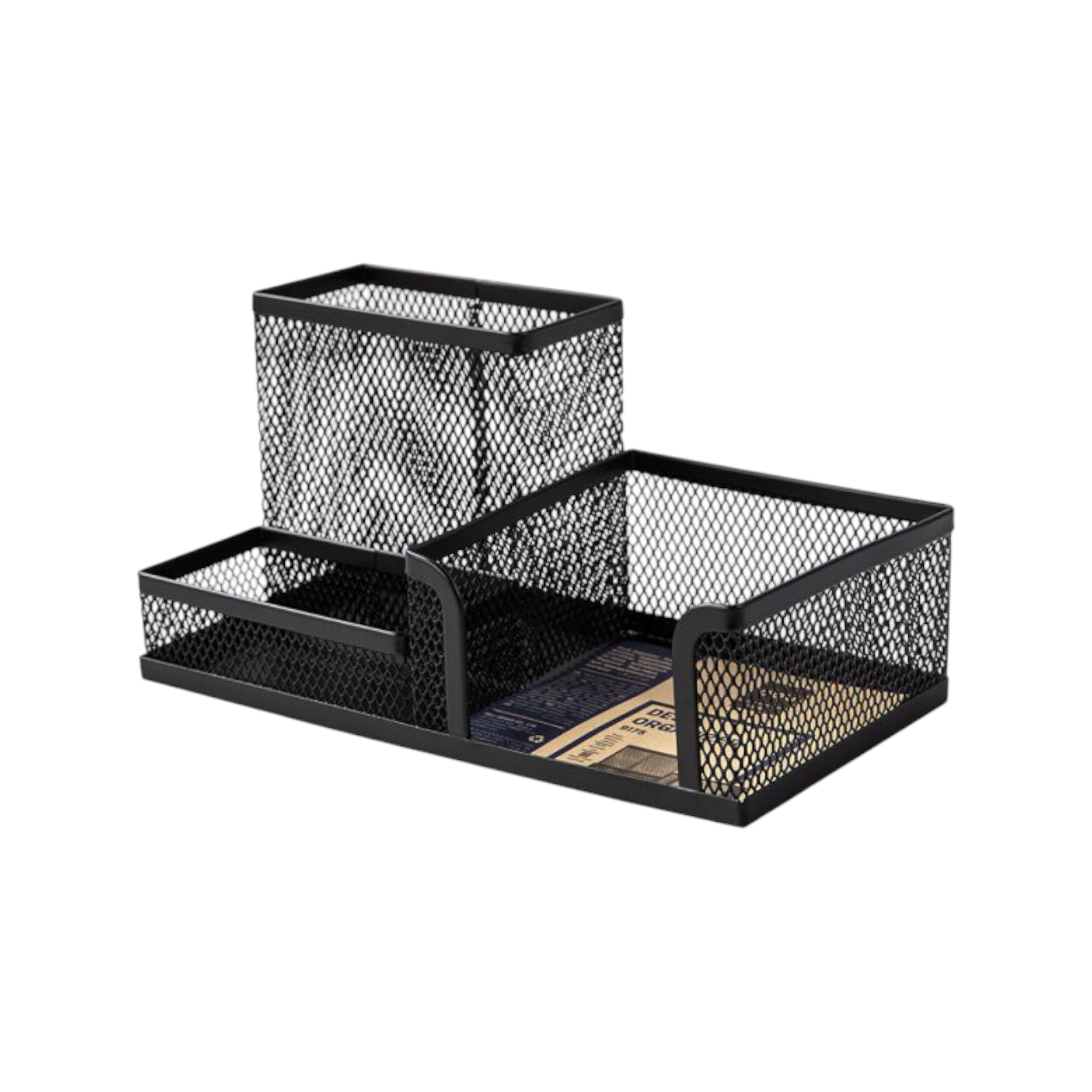 Deli Mesh Desk Organizer 215x75x53mm Black