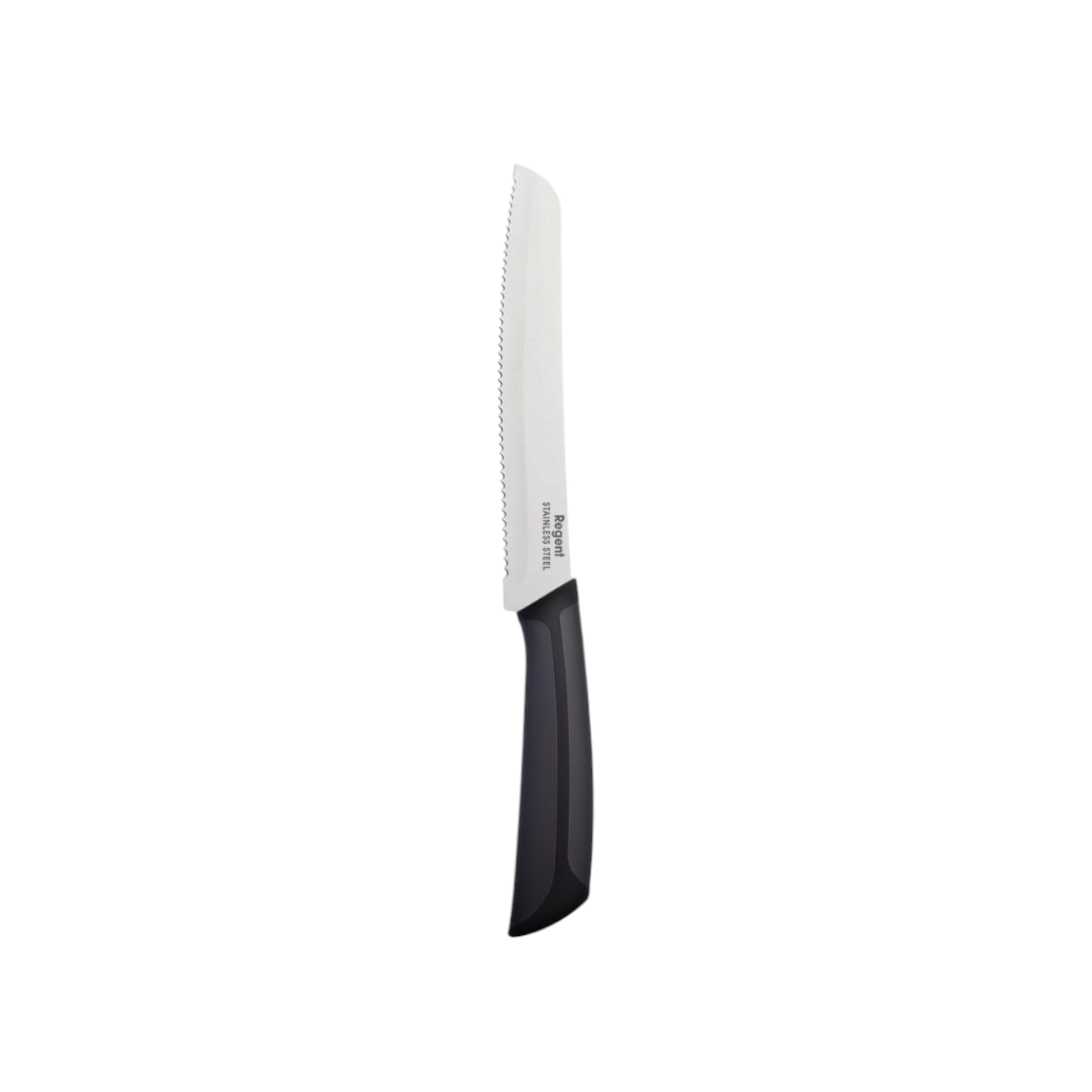 Regent Kitchen Premium Bread knife with Black and Grey Handle 320x30mm