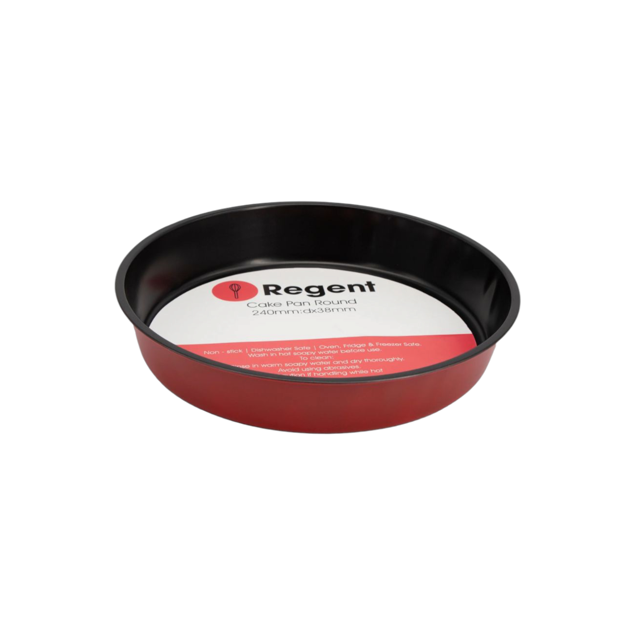 Regent Bakeware Cake Pan Round Red 240x38mm