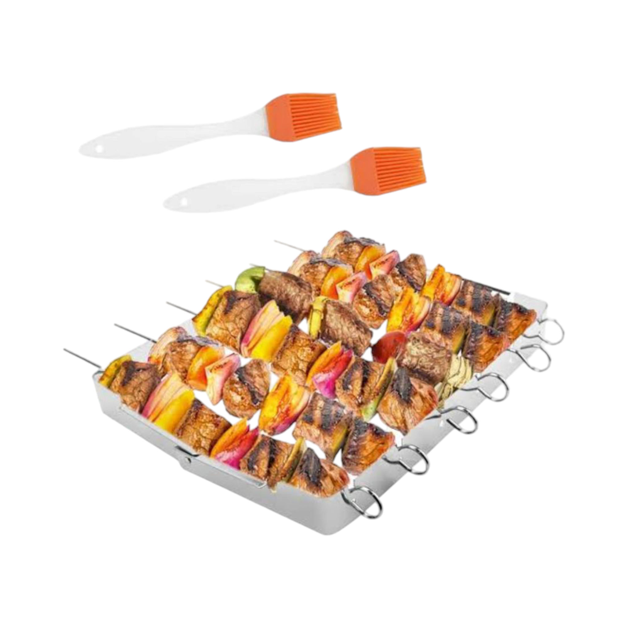 BBQ Braai Grill Skewer Set 35cm Stainless Steel