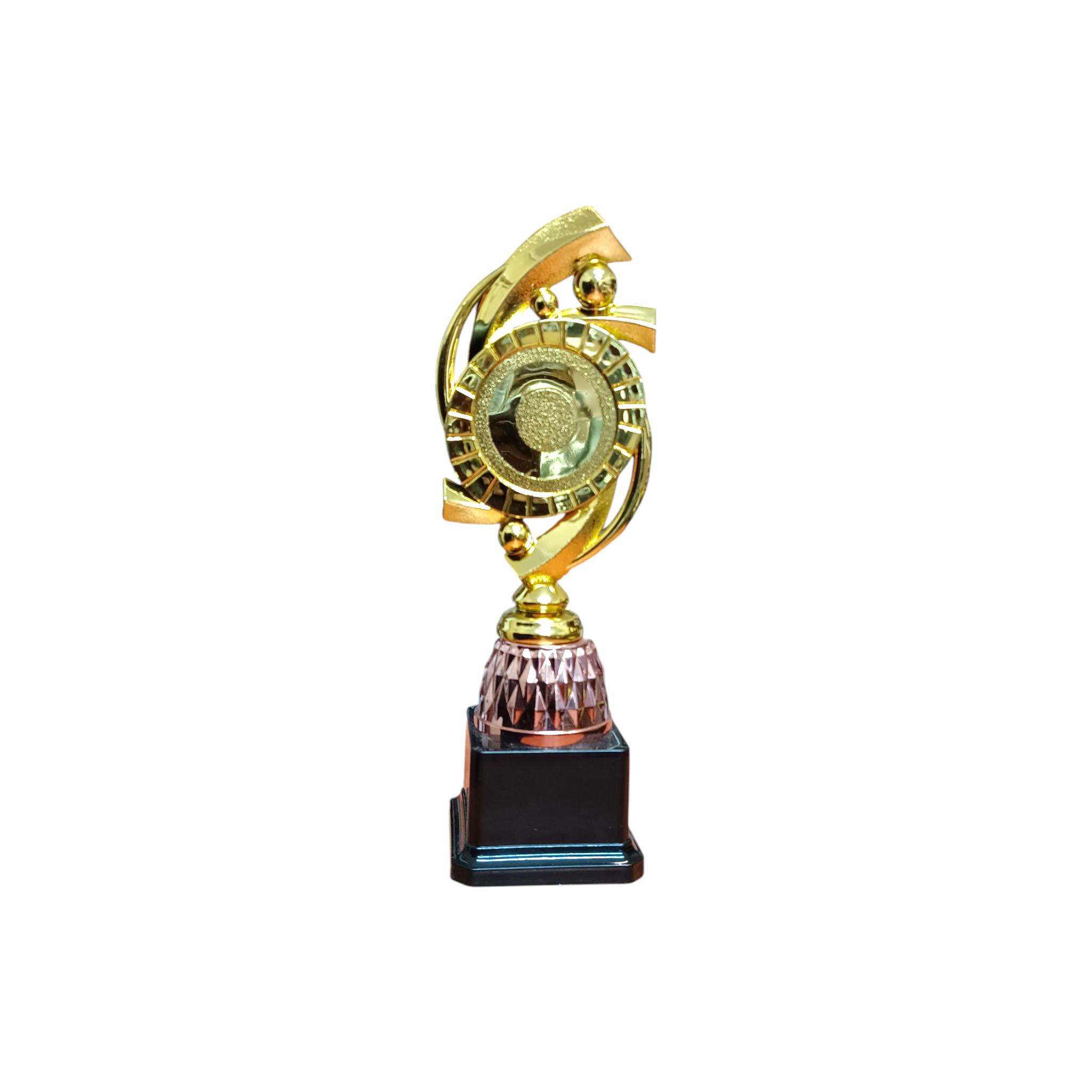 Bronze Plastic Trophy Olympia On Black Base 23cm