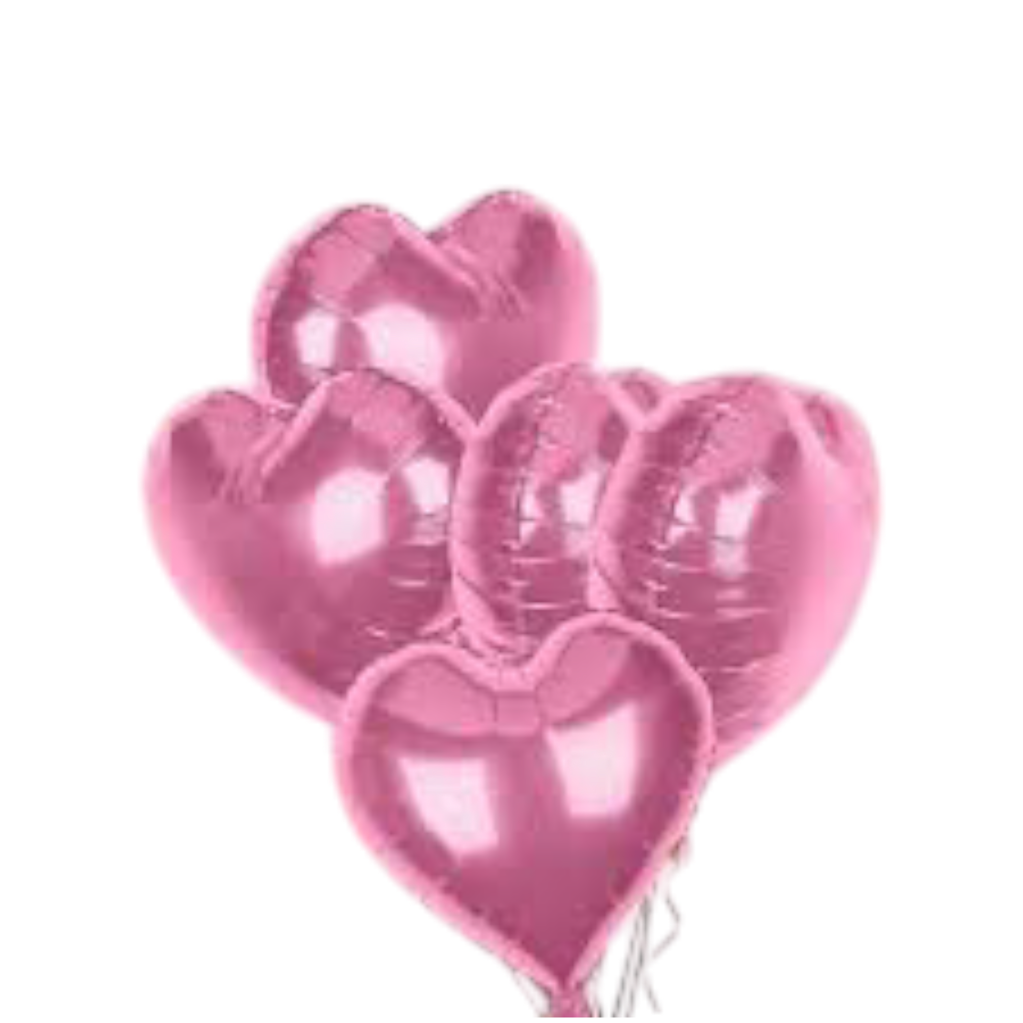 Foil Balloon Heart Shape 18Inch Solid Colour 45cm 5pc Set