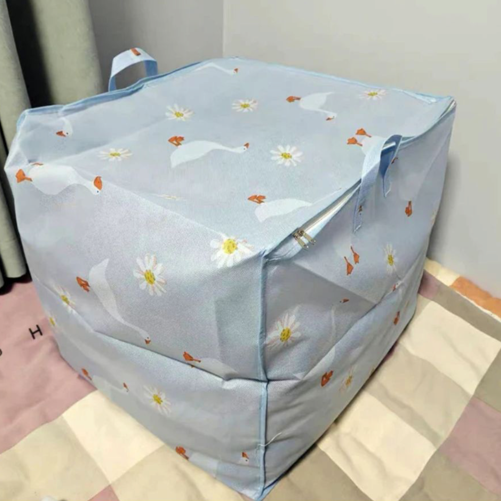 Duvet-Clothes Foldable Fabric Storage Box 45x45x35cm 100Ltr