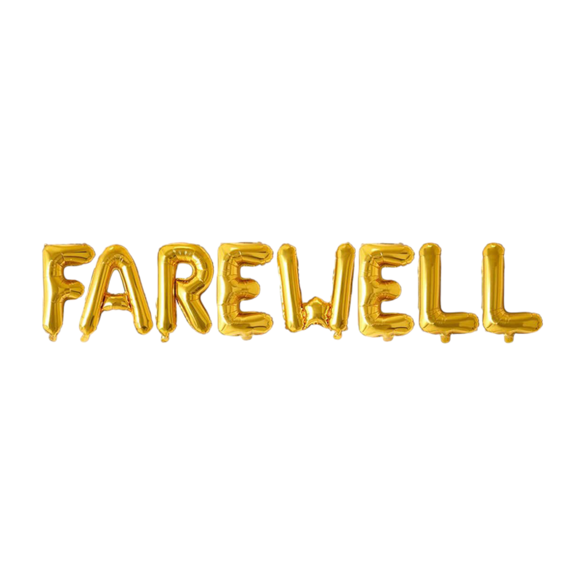 Farewell Letter Foil Balloons with String