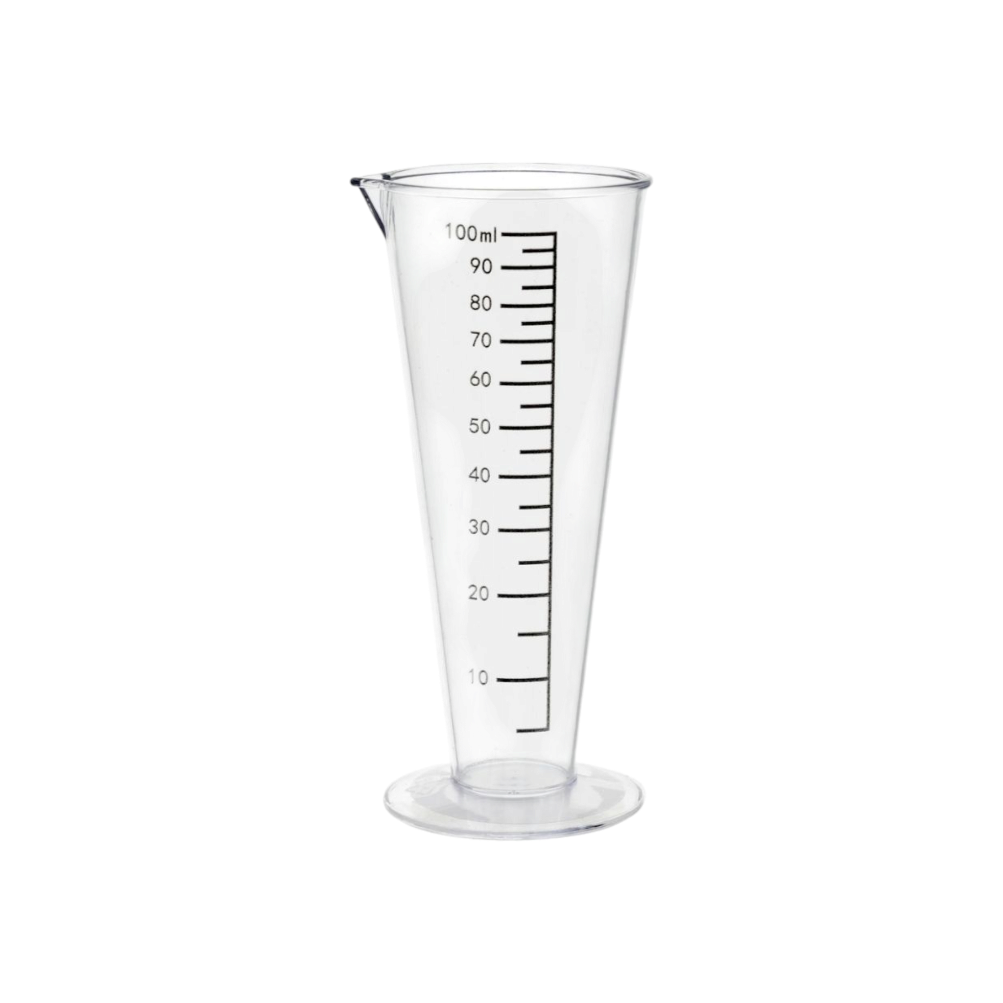 Regent Conical Plastic Measuring Beaker 100ml 55x20mm