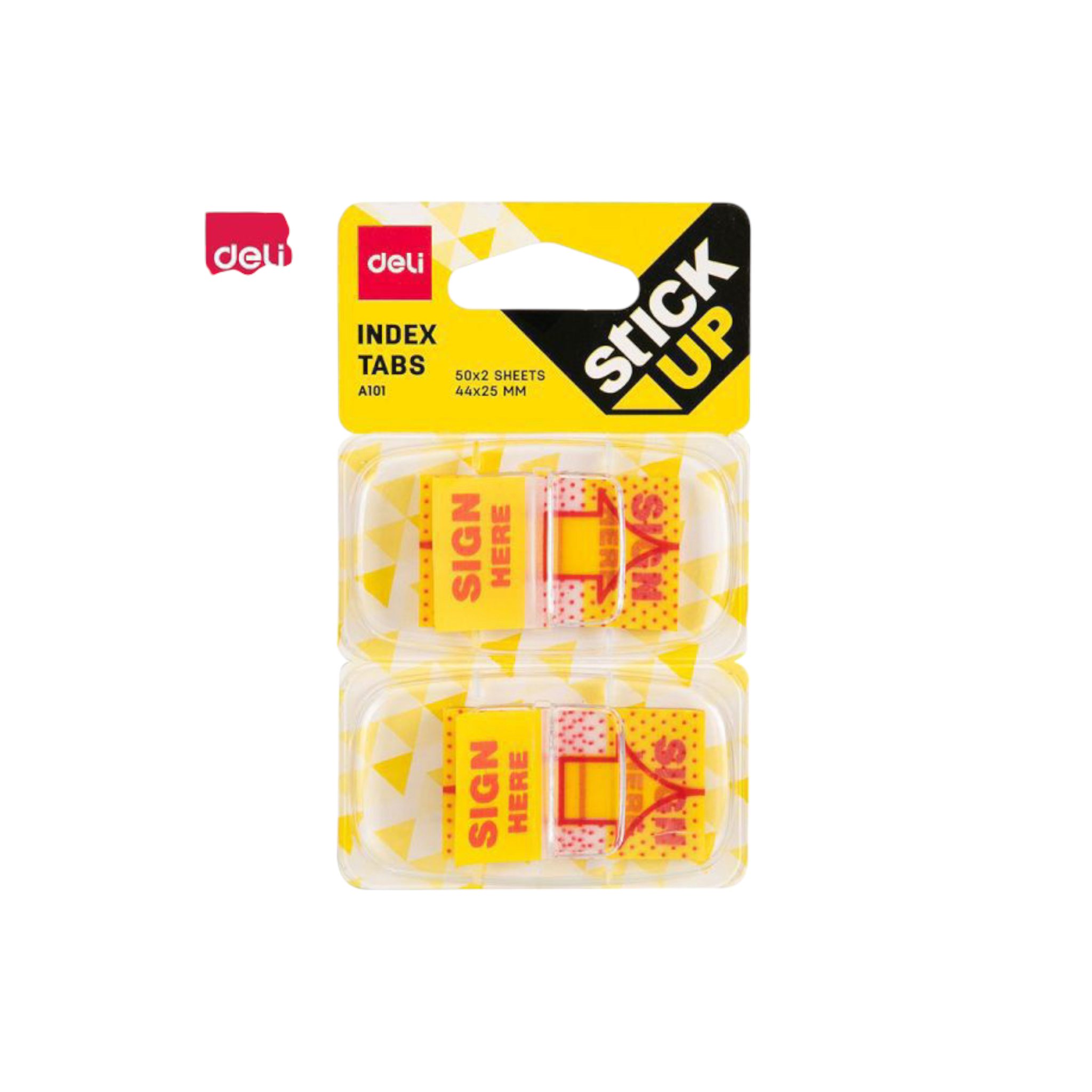 Deli Sign Here Index Tabs 44x25mm Asstorted