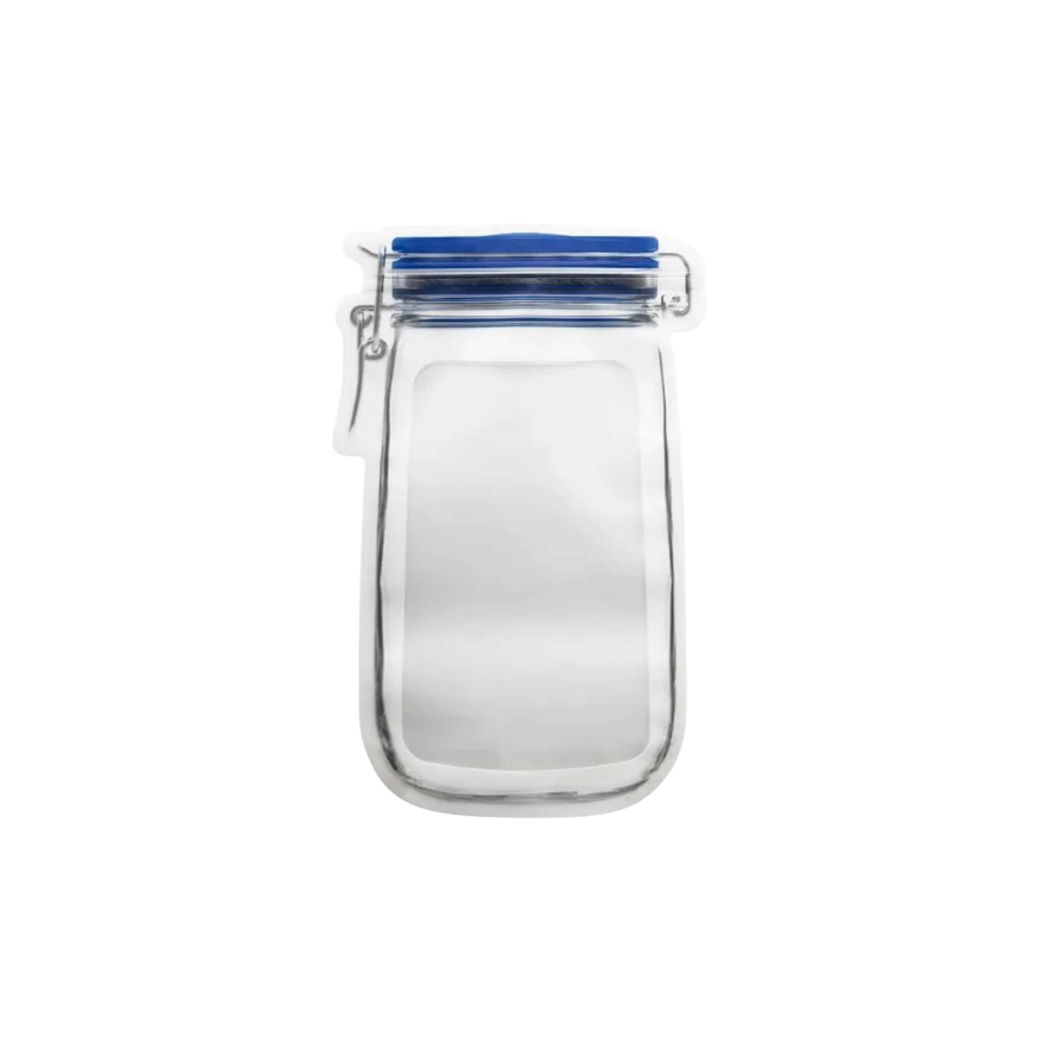 Pouch Bags Jar Shape 16.8x24.8cm Flat lay Food Saver Storage Zipper 12pack