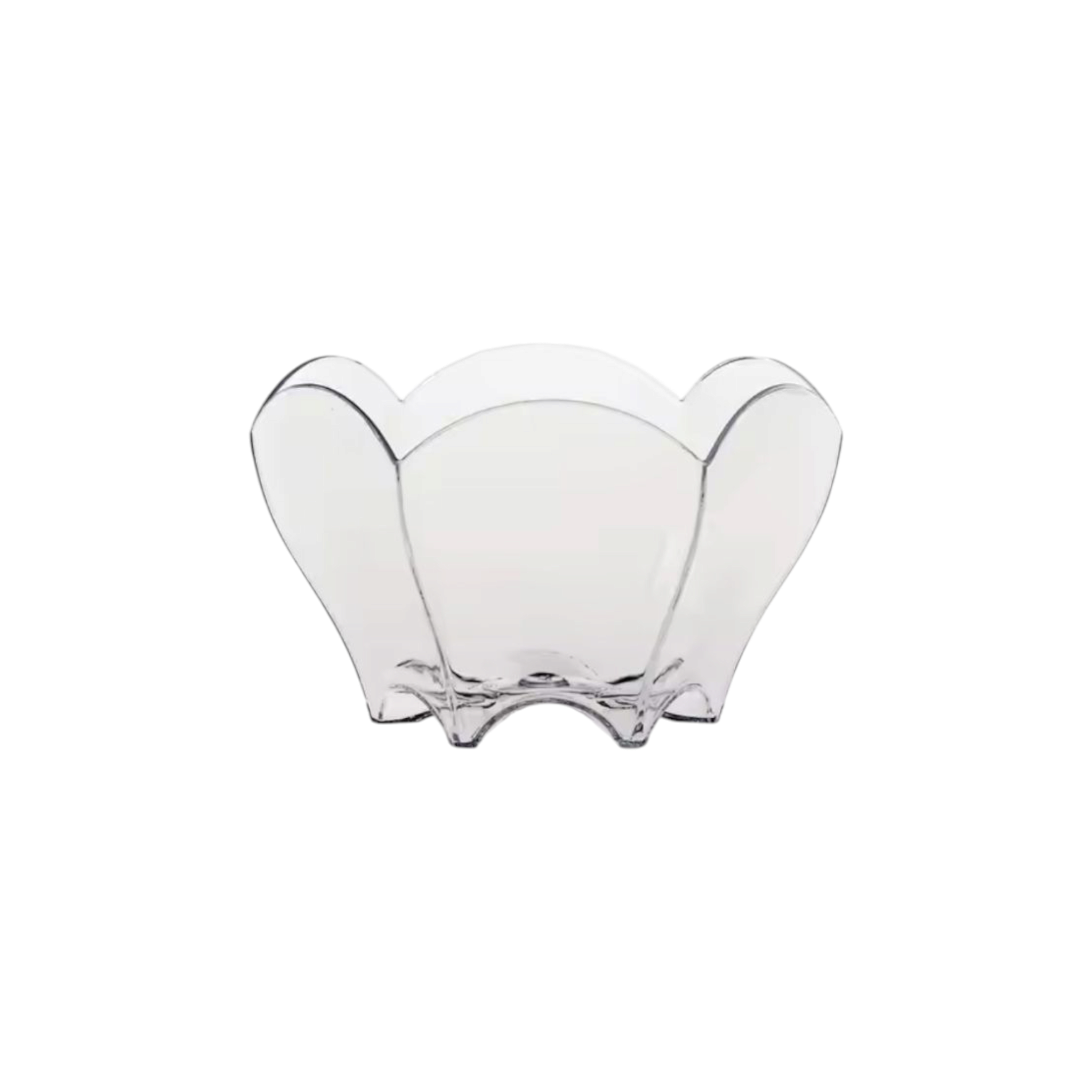 Acrylic Flower-Shaped Reusable Dessert Cup 60ml 10Pcs 7x4.2x4.4cm