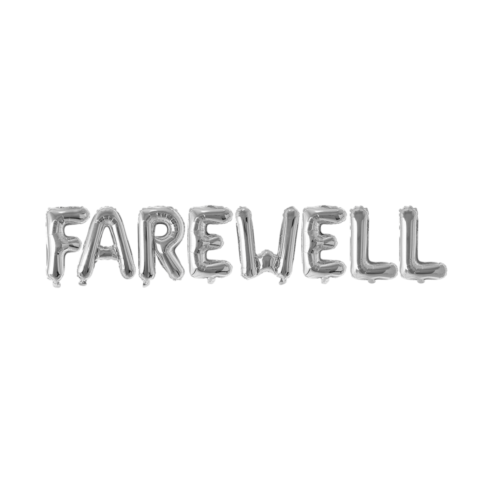 Farewell Letter Foil Balloons with String