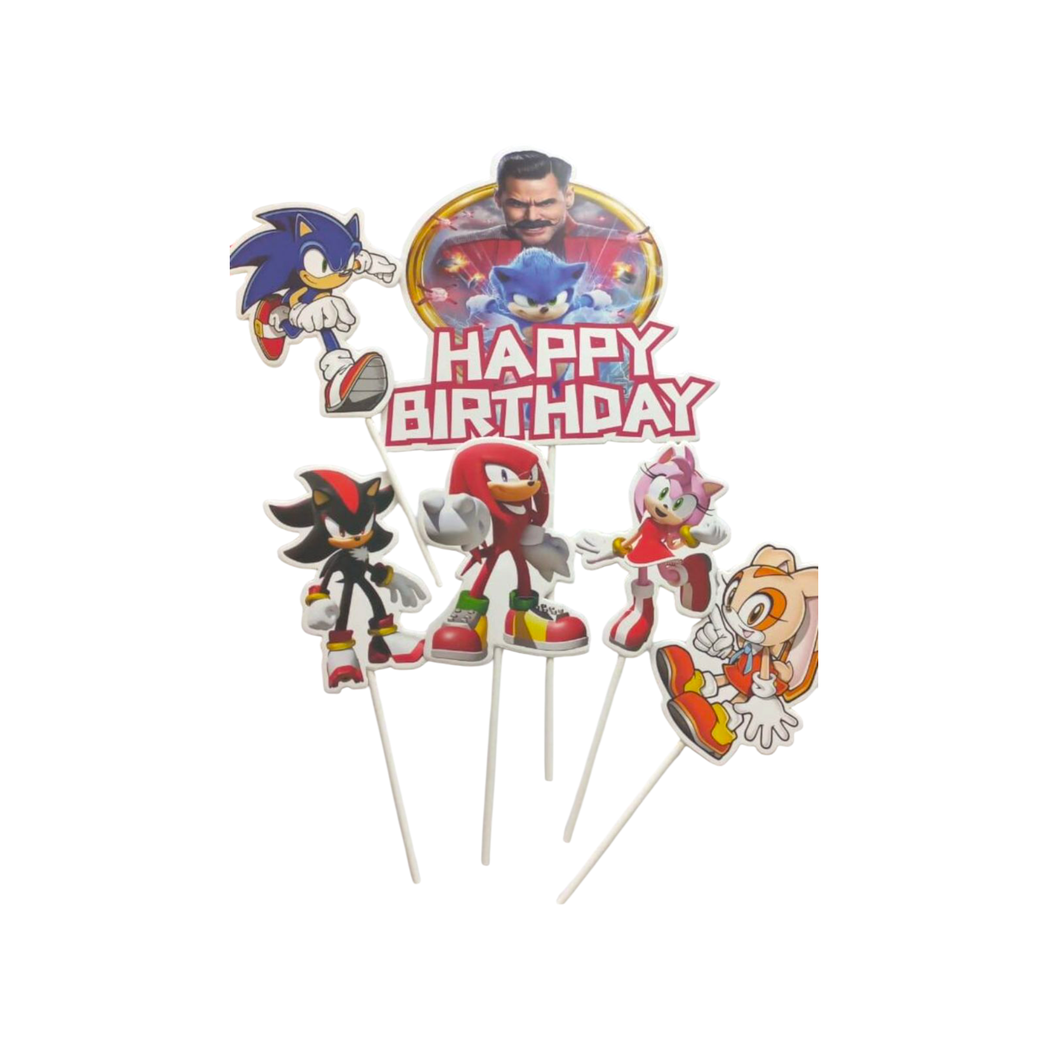 Sonic the Hedgehog Paper Cake Topper Set