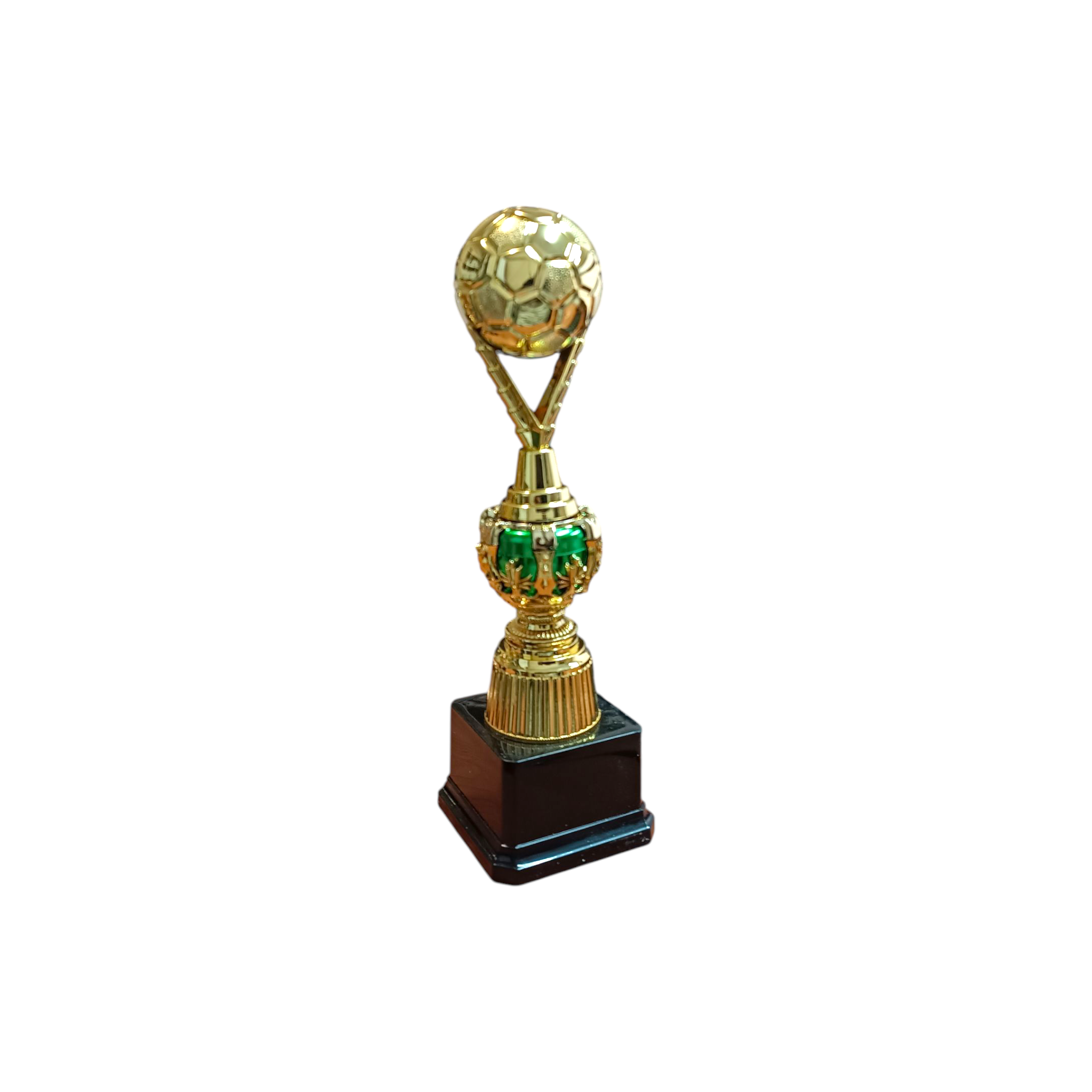 Gold Plastic Trophy Cup with Black Base 28cm