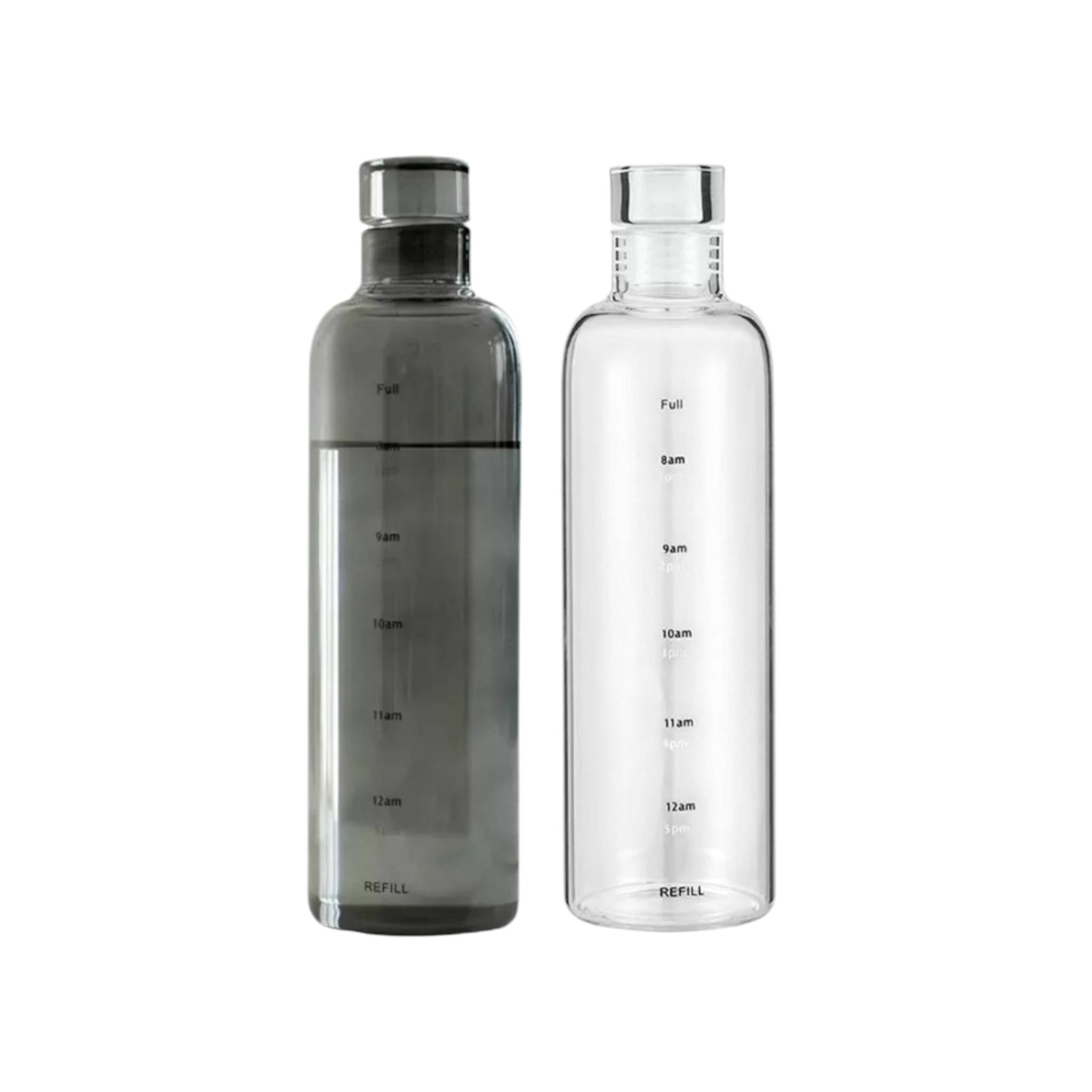 Elegant Time-Scale Sports Water Bottle Acrylic 500ml - Leak Proof 23x6.5cm