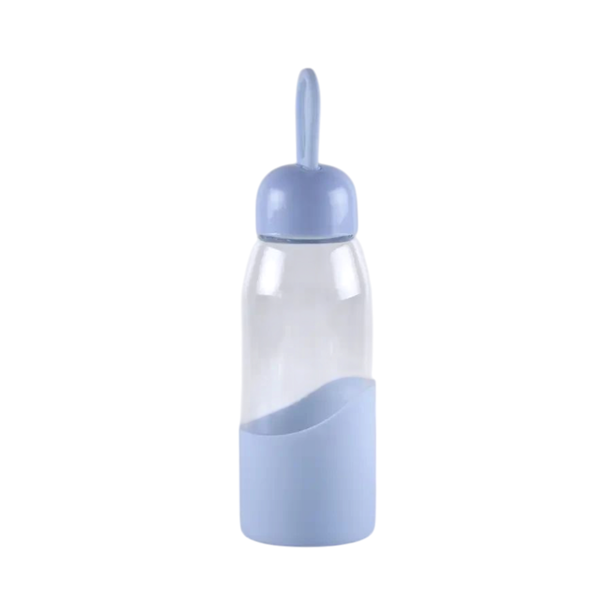 Glass Water Bottle with Handy Lid & Silicone Sleeve 360ml