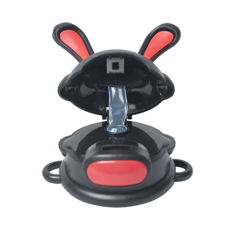 750ml Space Rabbit Cartoon Sports Water Bottle with Anti Drop Straw