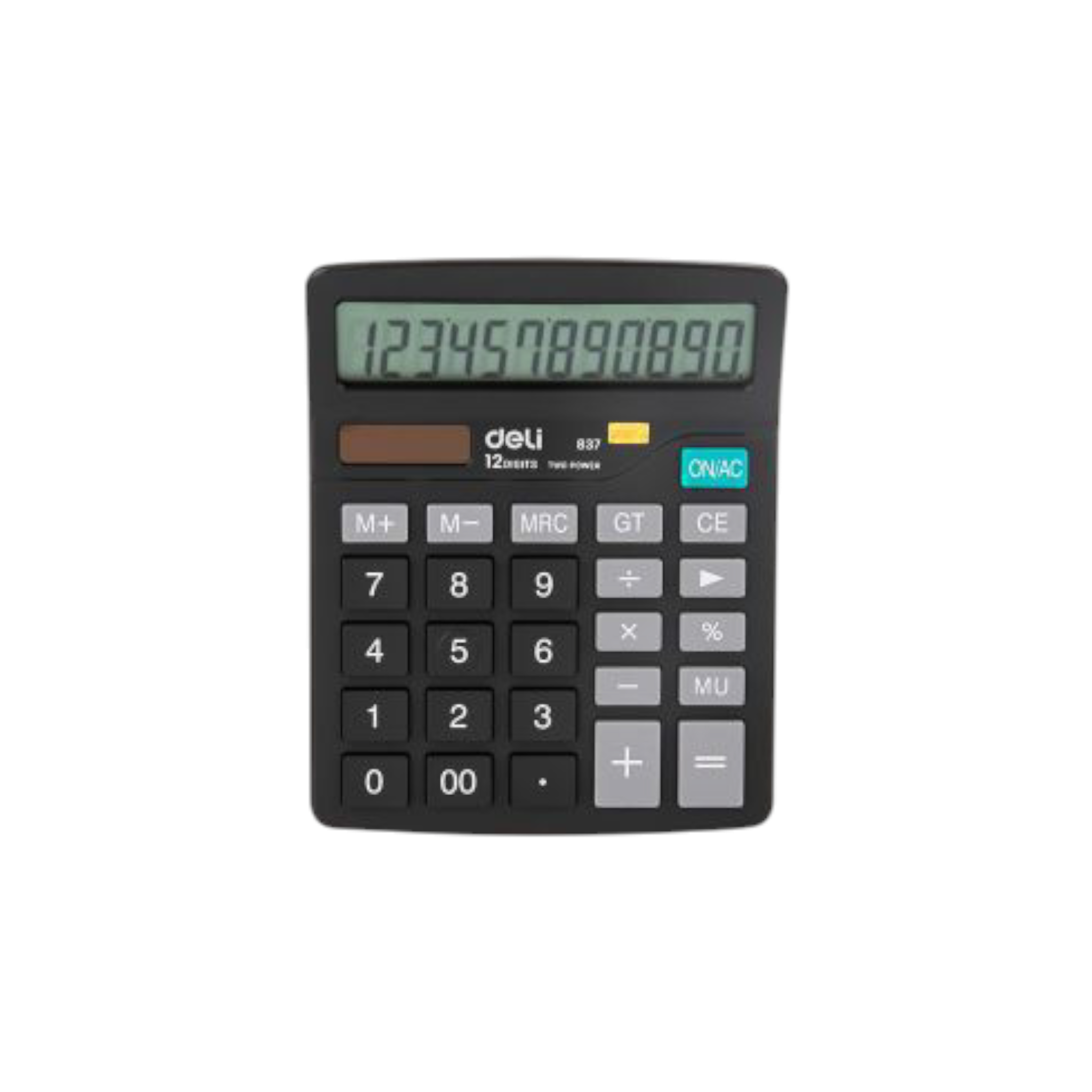 Deli Calculator Plastic 12 Digit Black