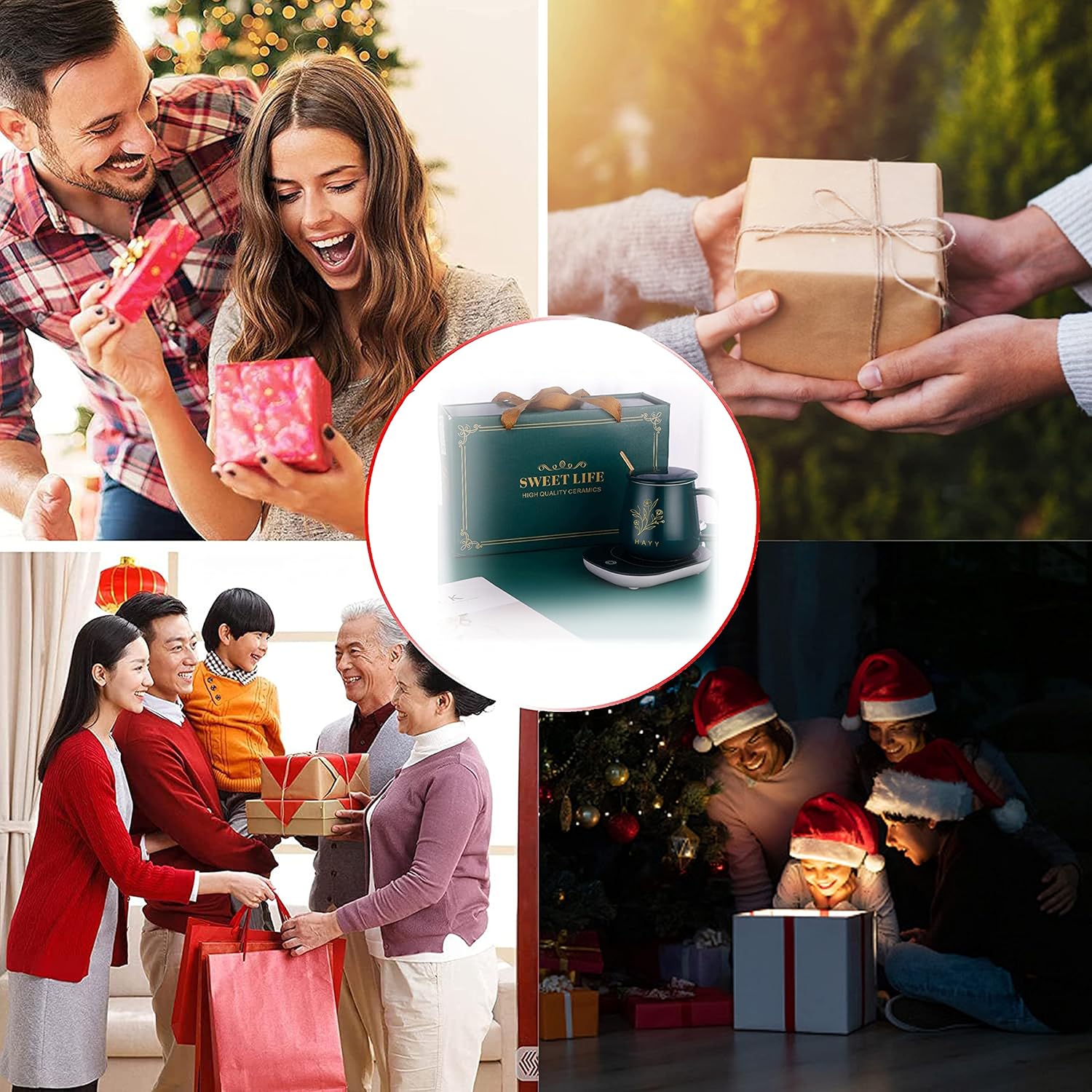 Smart Ceramic Thermostatic Coffee with lid and Spoon Gift Set Dad