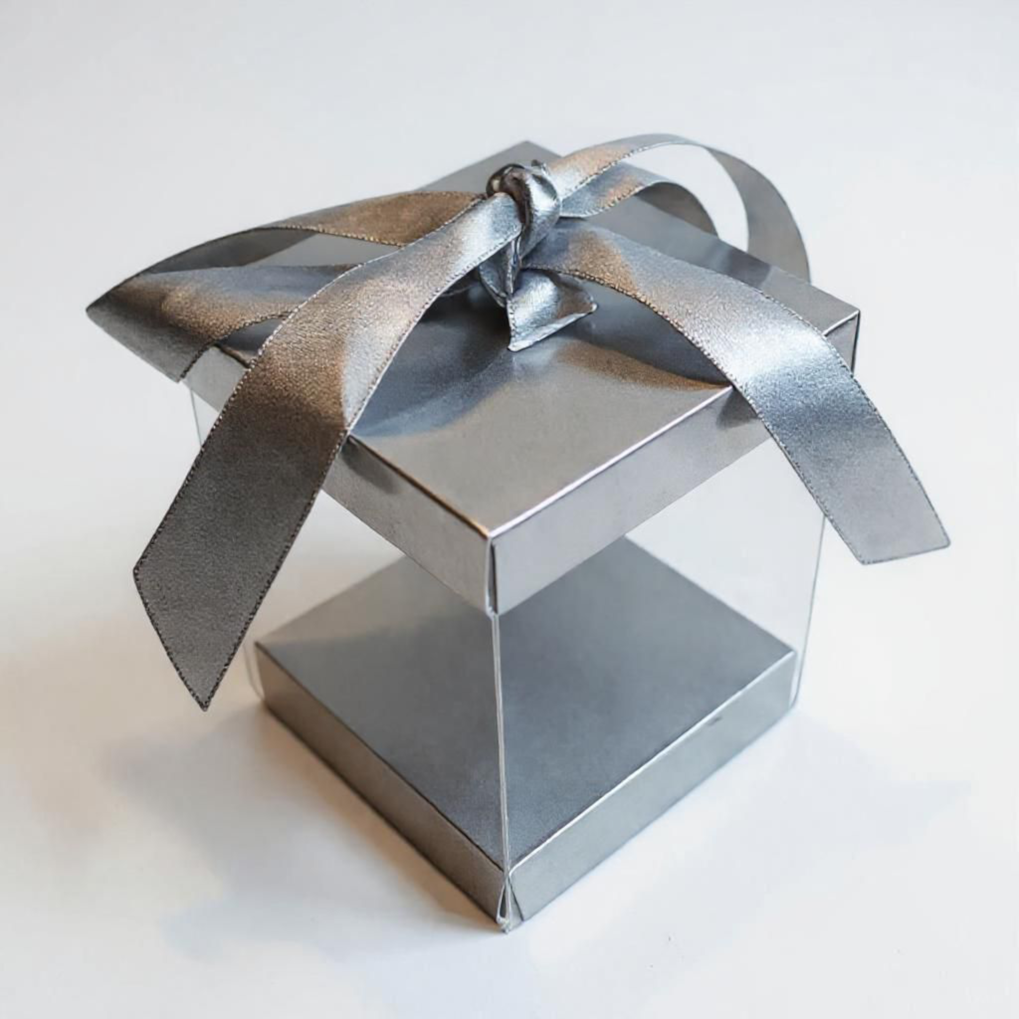 PVC Gift Box Clear with Gold Cardboard Base & Lid