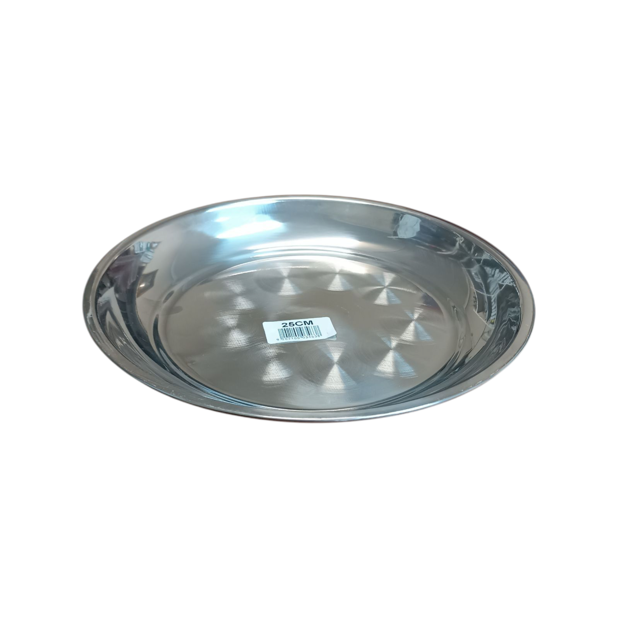 Dinner Plate 25cm Stainless Steel - Cafeteria Feeding Plate