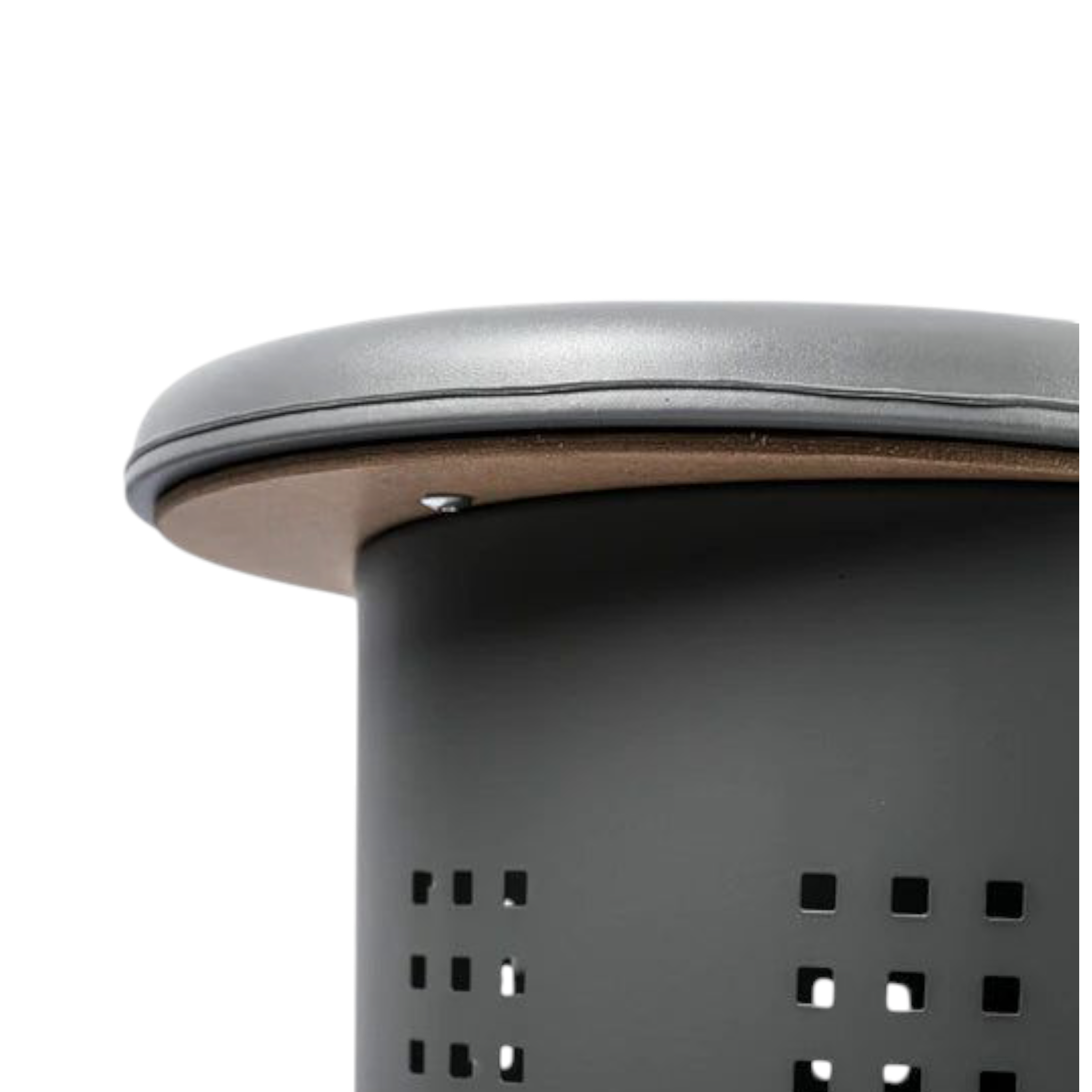 46L Matte Grey Laundry Bin With Lid