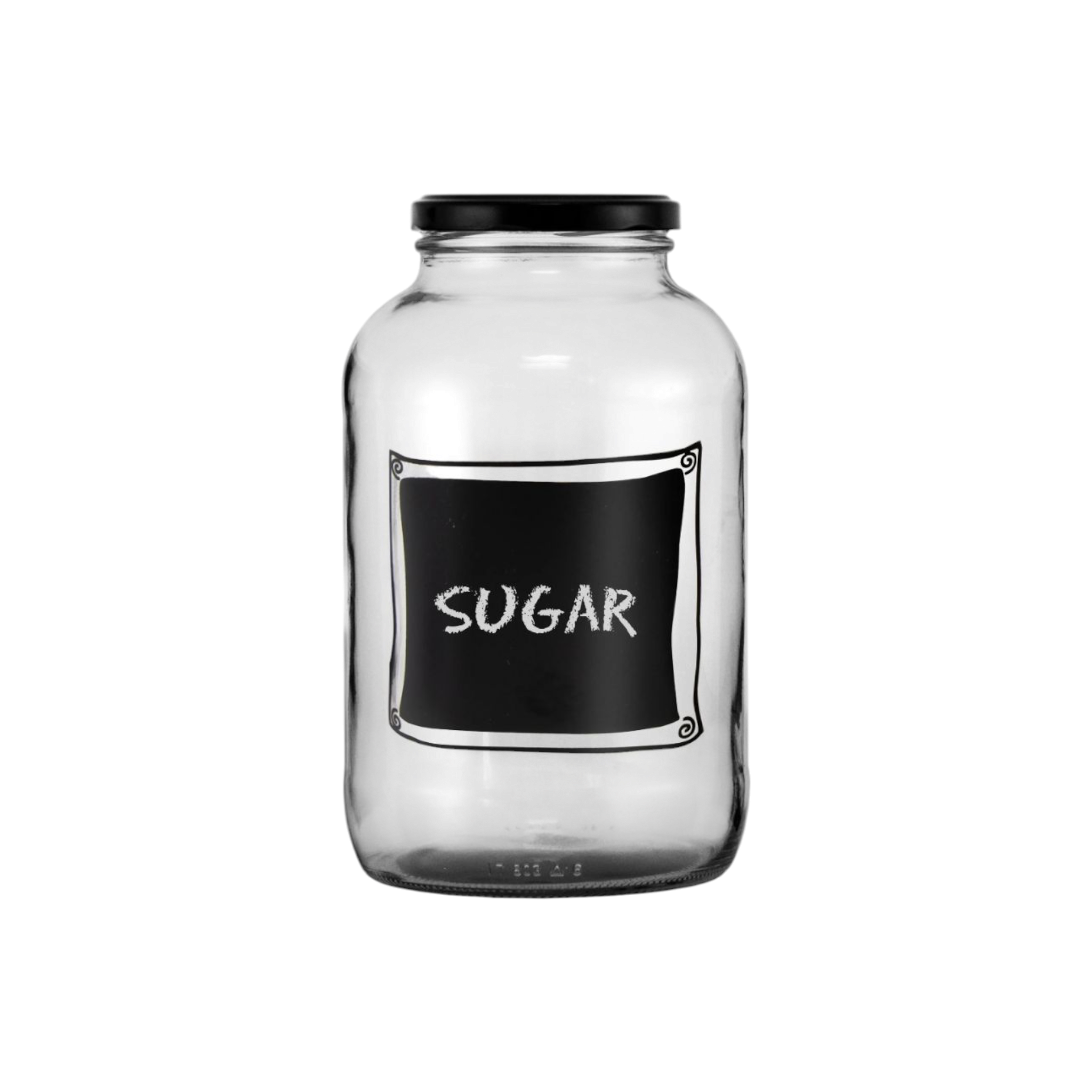 Regent Glass Jar with Chalkboard Note 2L 10514