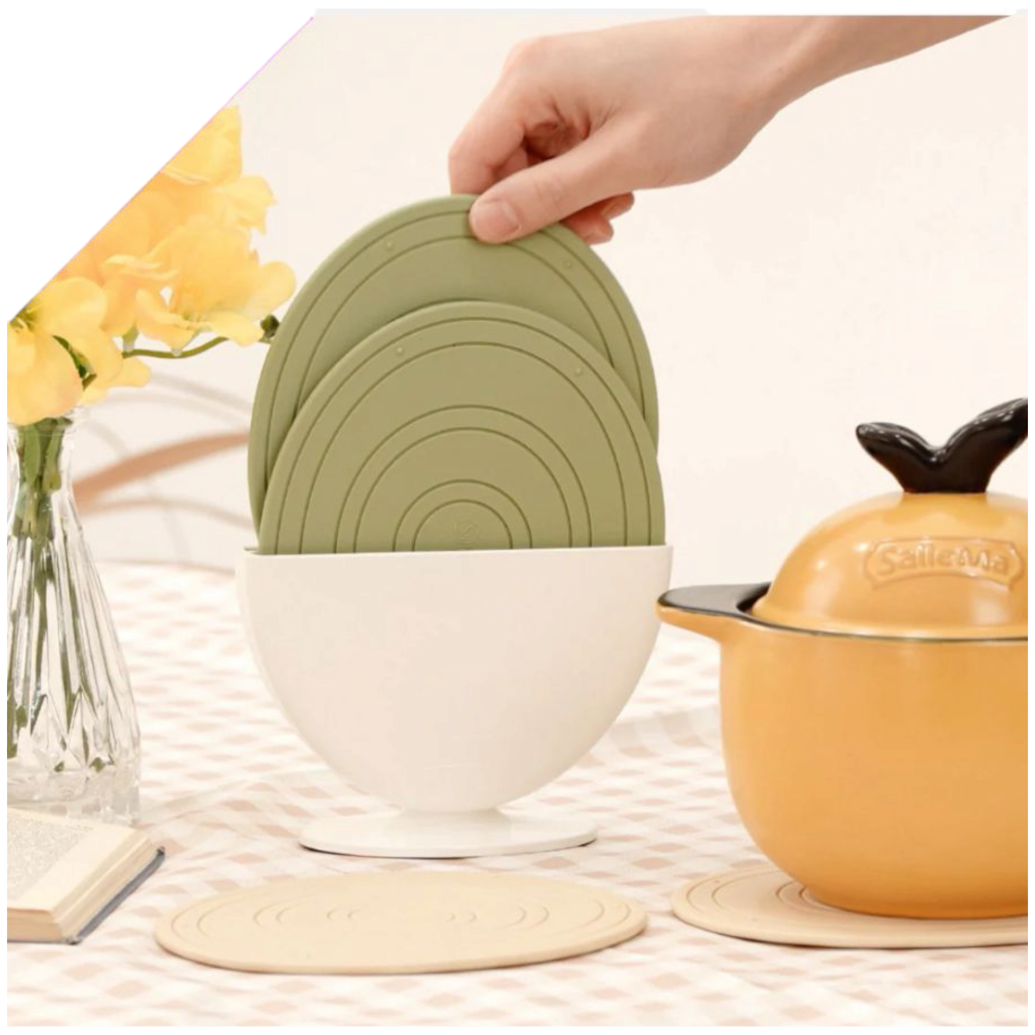 Egg Trivet Set Silicone 17x14.5x0.4cm