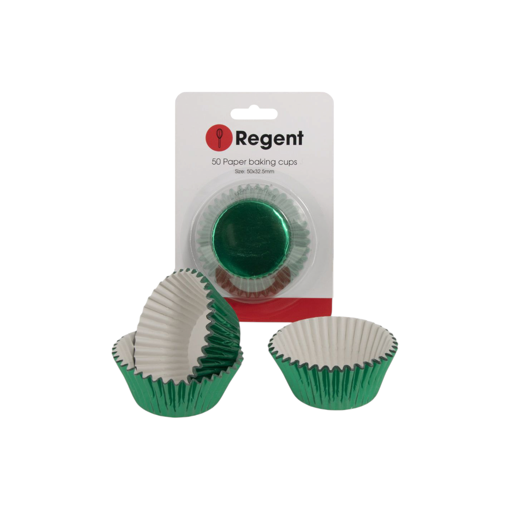 Regent Cake Cups Green Foil 50Pcs 71522