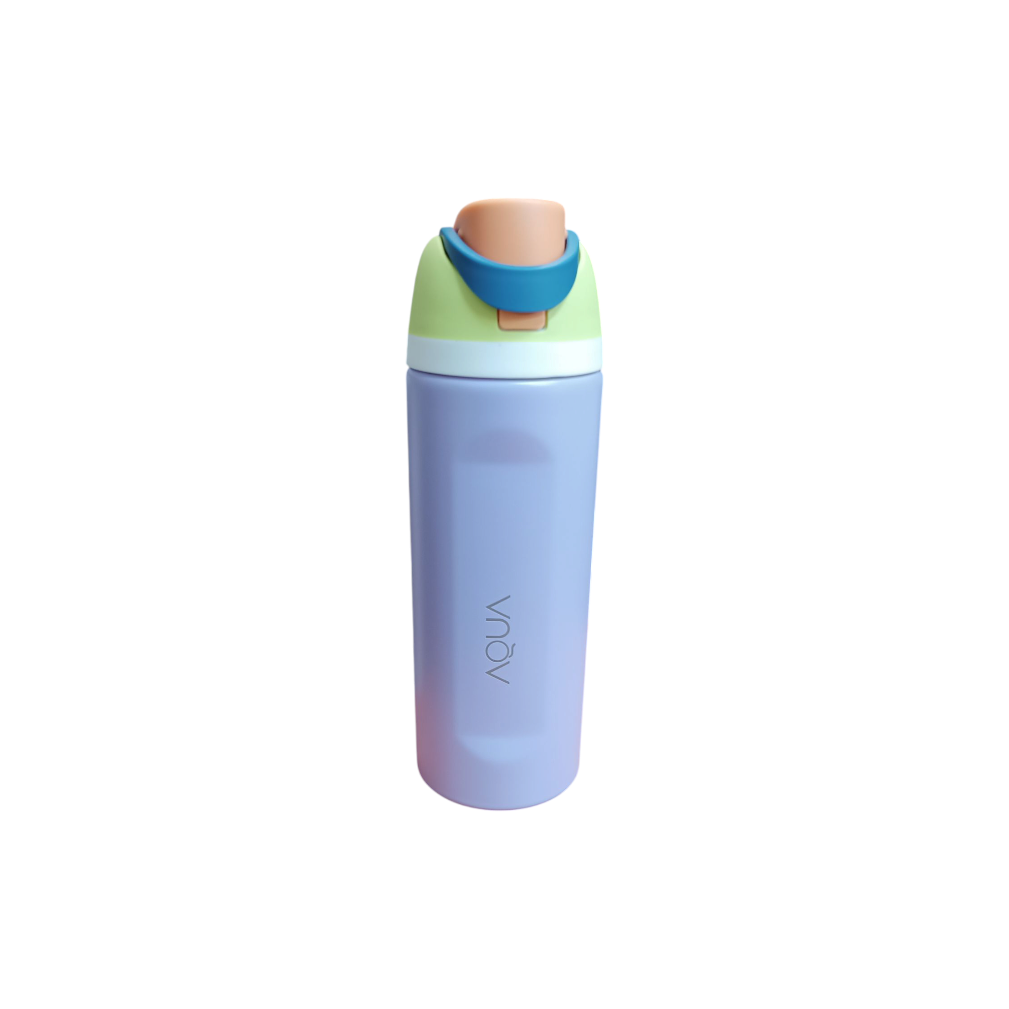 600ml Aqua Stainless Steel Double-Layer Insulated Water Bottle