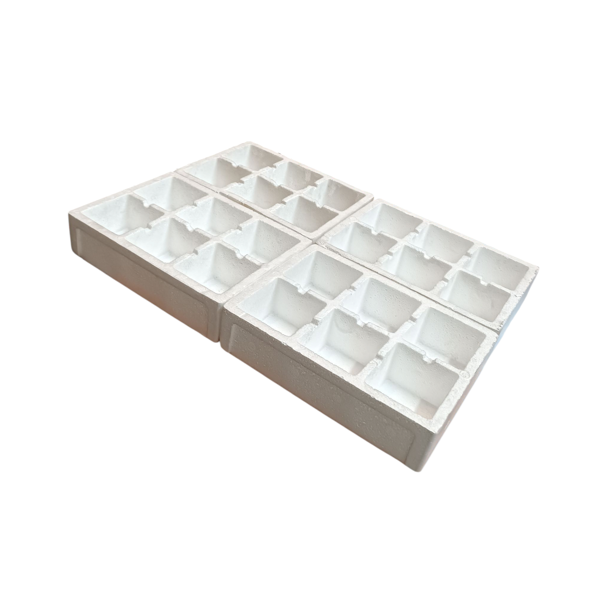 Polystyrene Seedling Trays 6-Cavity 4pack