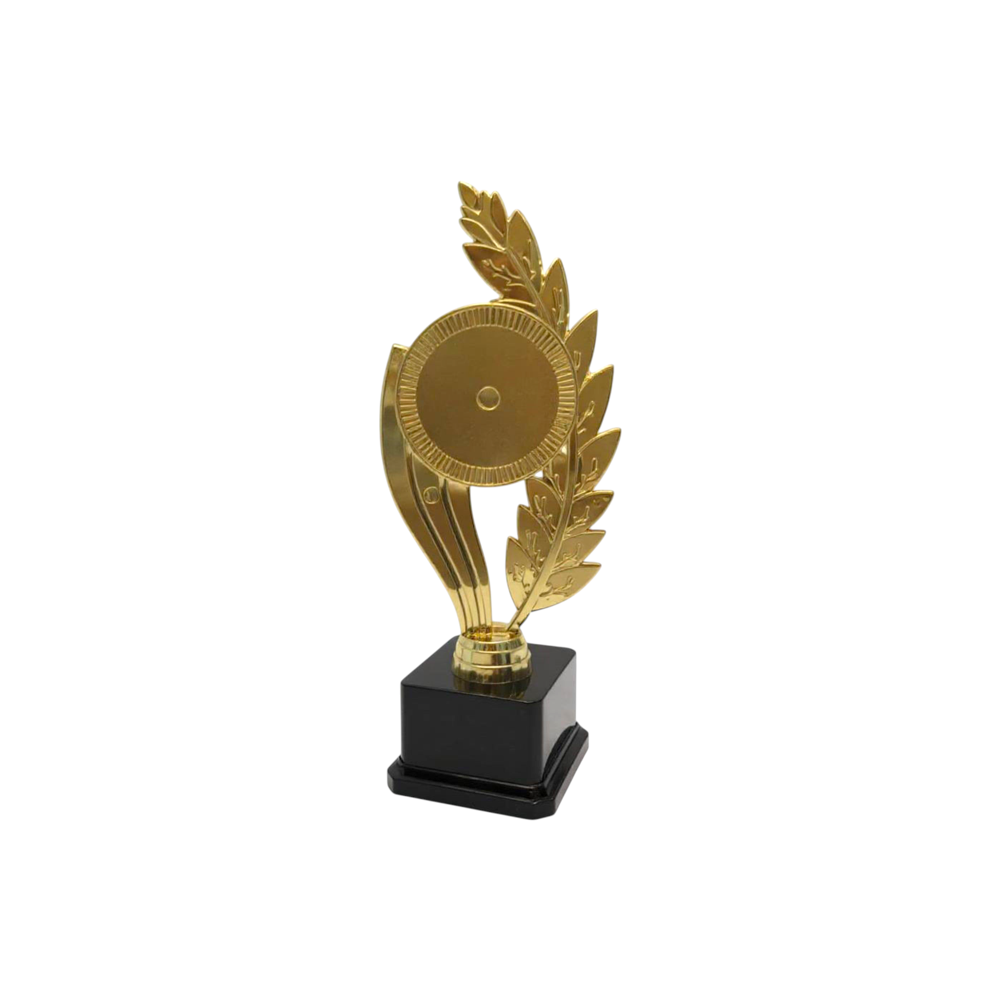 Gold Plastic Trophy Cup with Black Base 23.5cm