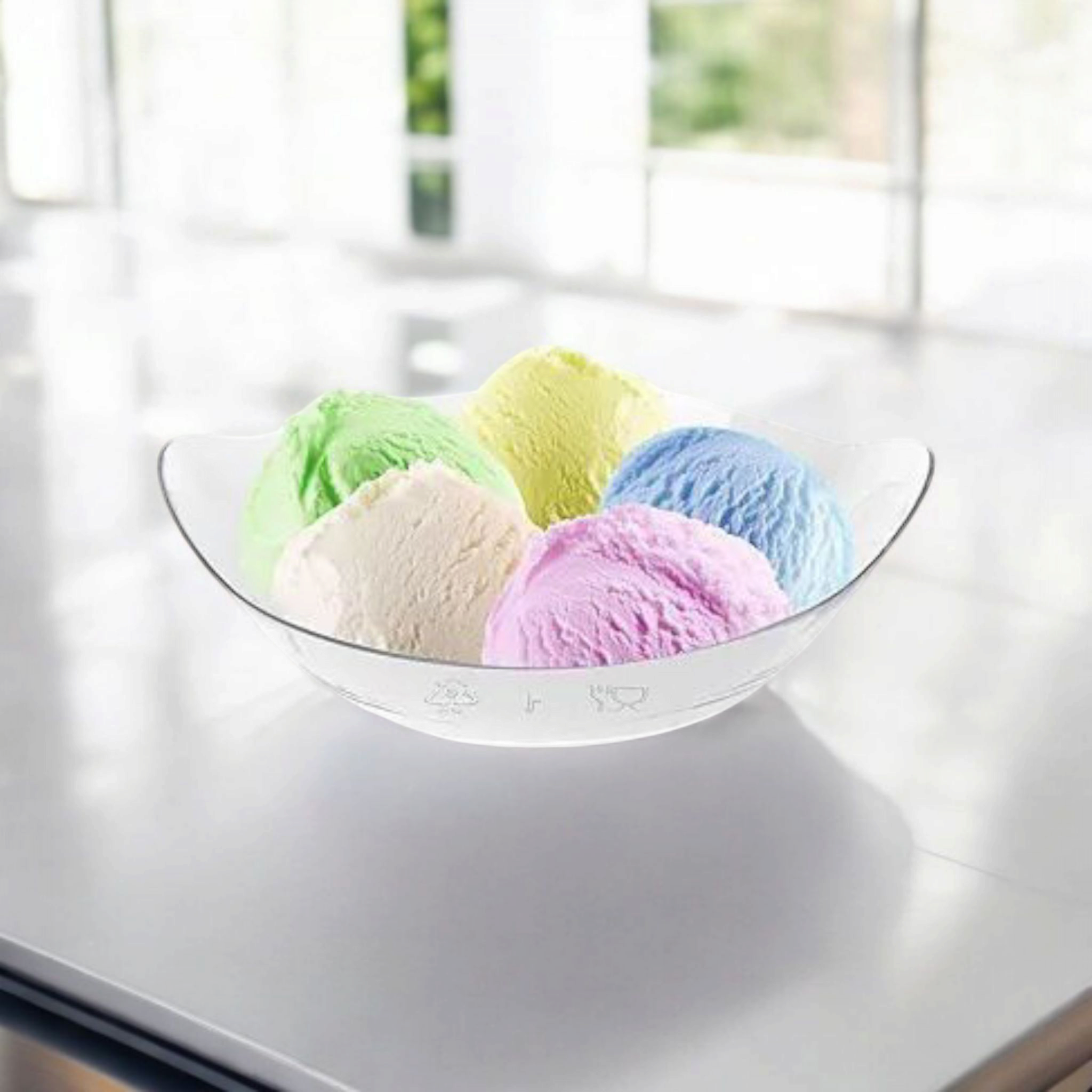 Acrylic Oval Shaped Reusable Dessert Cup 8x5x2cm 10pack