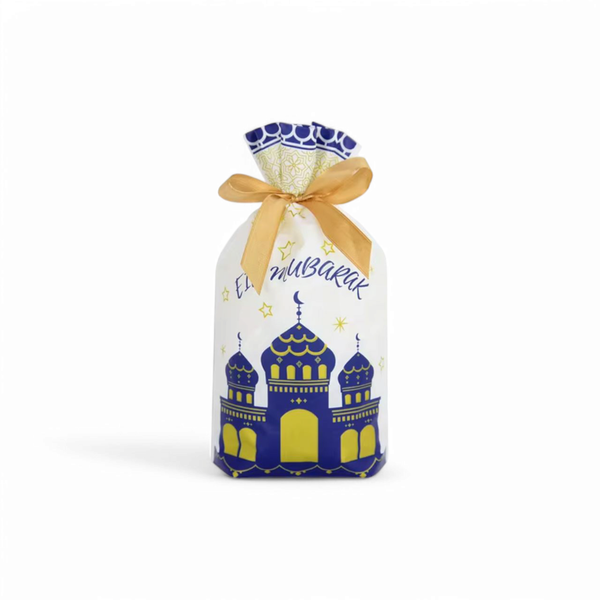 Eid Mubarak Stand-up Pouches Drawstring Bag 15x23+3cm