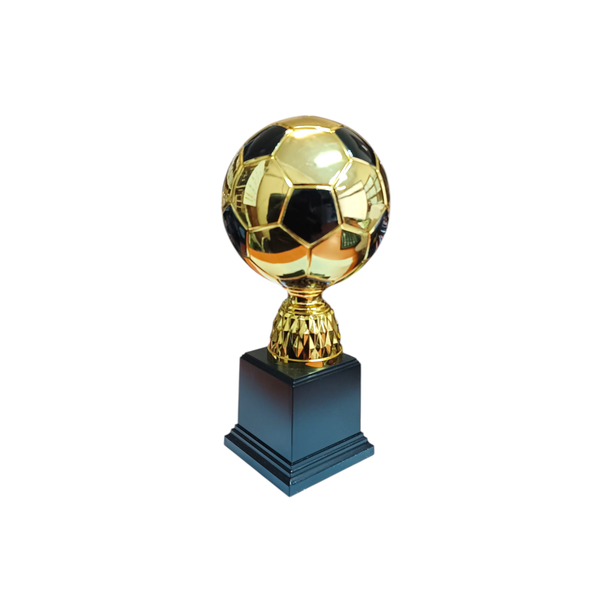 Soccer Ball Trophy with Plastic Black Base 23cm