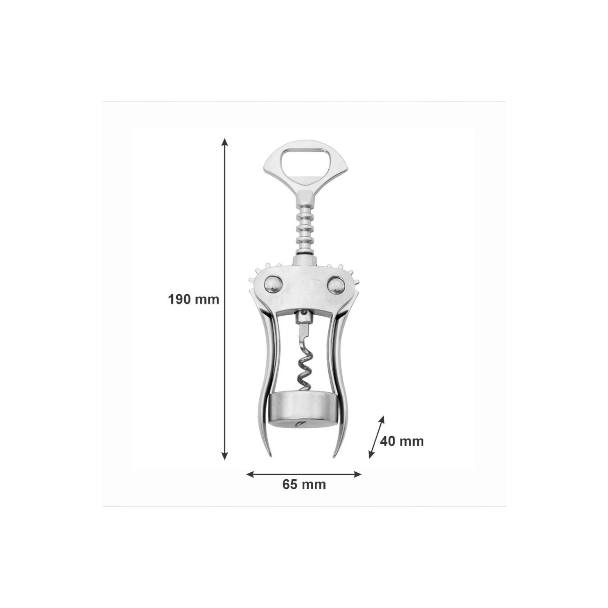 Regent Kitchen Deluxe Corkscrew Bottle Opener 64x40x190mm