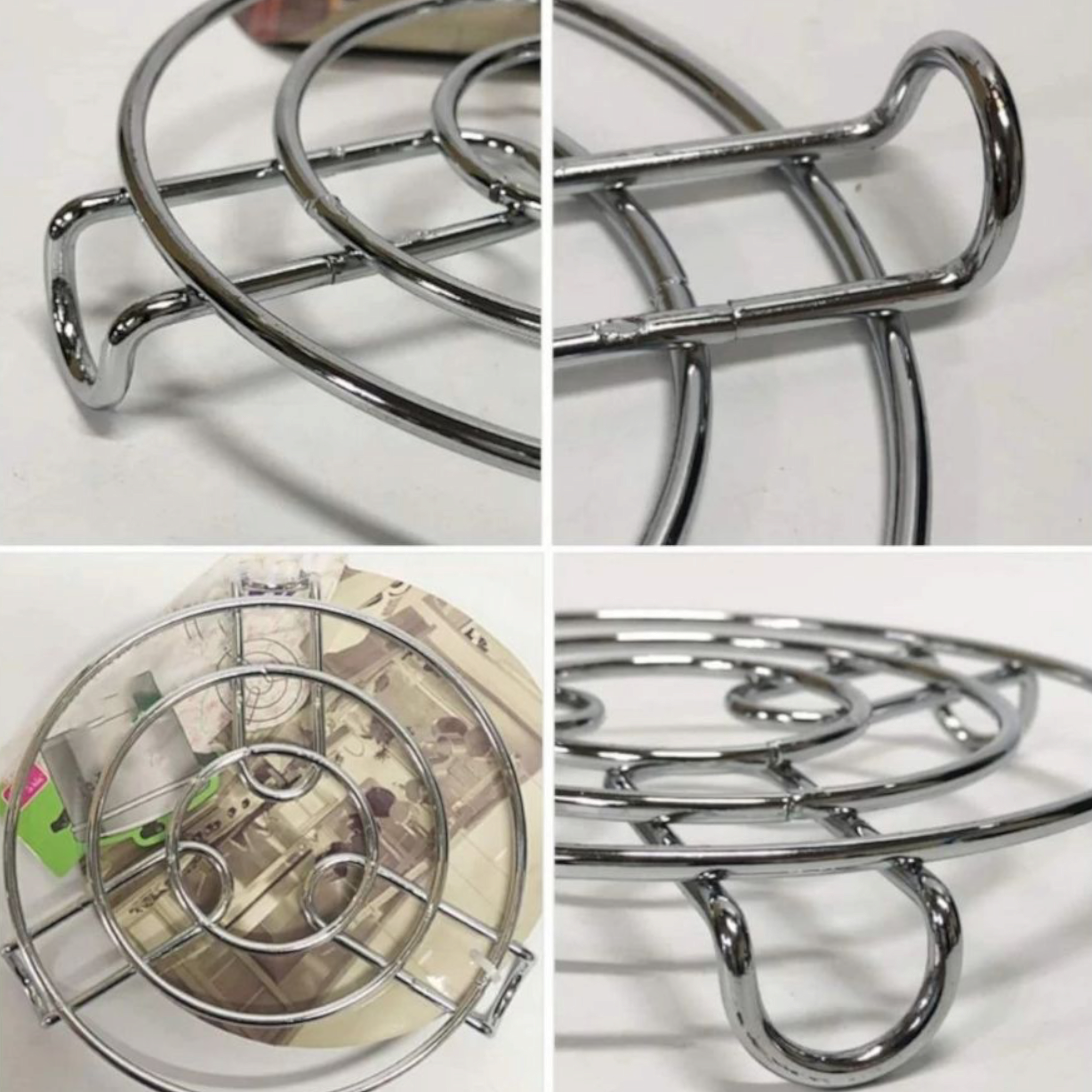 Stainless Steel Round Trivet Kitchen Hotpot Holder 19.5cm