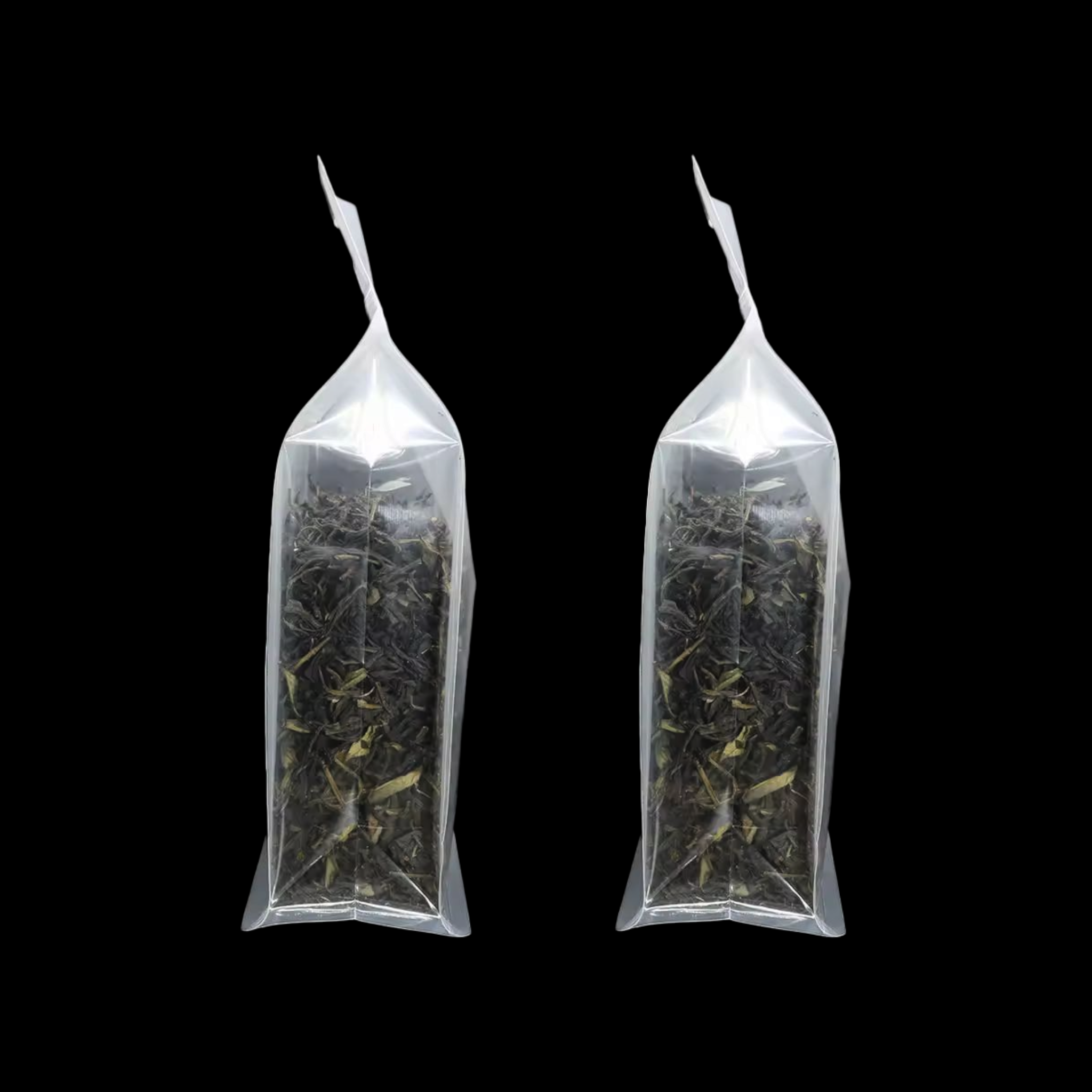 Food Grade Zip Lock Stand-Up Carry Pouch Plastic Bags Portrait Transparent with Handle Flat Bottom Gusset 10pack Resealable