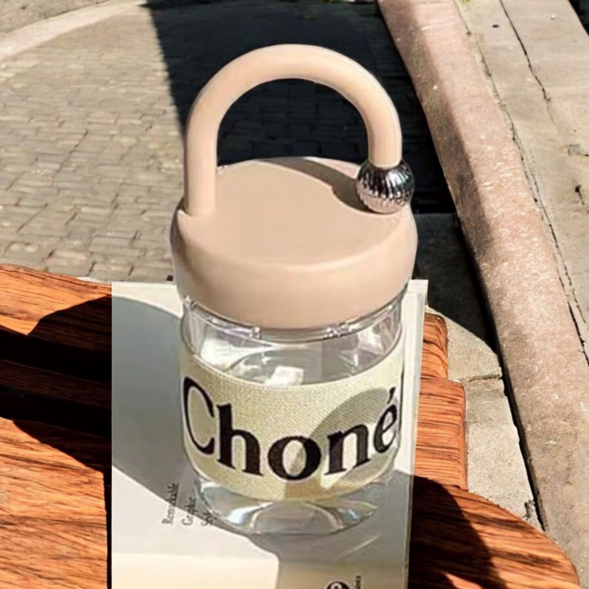 450ml Glass Drinking Sipper Bottle - High Temperature Resistant Portable Handheld Coffee Mug 11x8cm