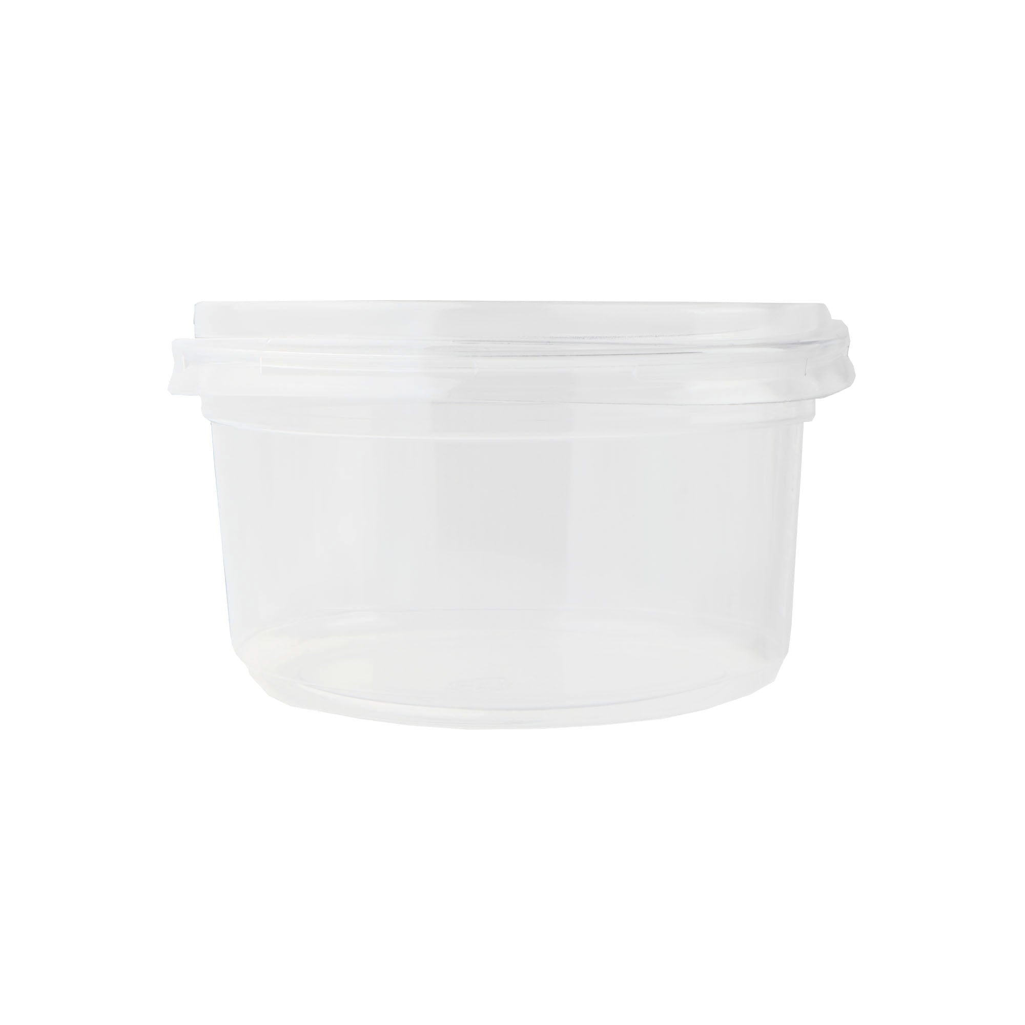 Disposable PP Takeaway Food Round Storage Container - Clear Plastic Reusable Leakproof with Lid 10pack