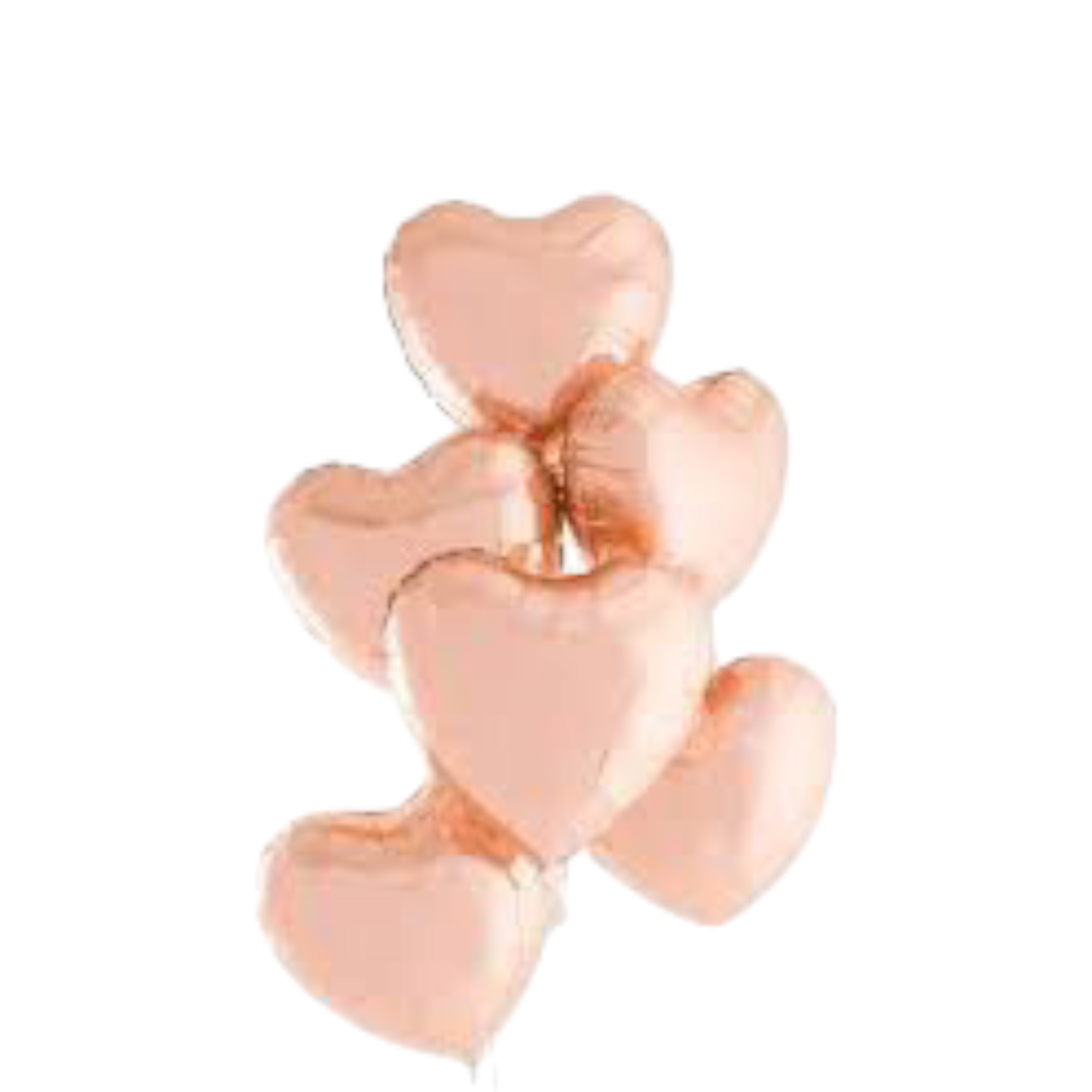 Foil Balloon Heart Shape 18Inch Solid Colour 45cm 5pc Set