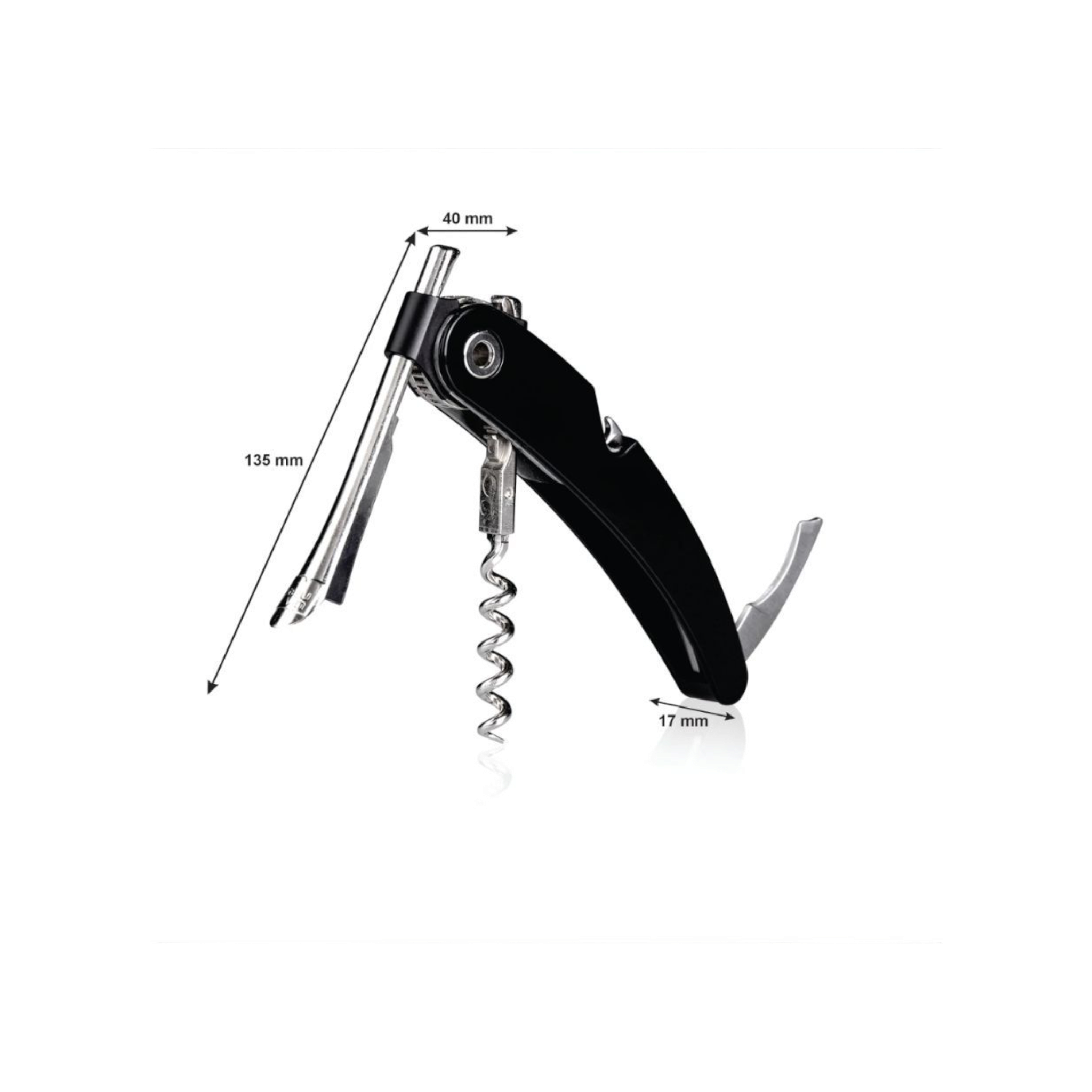 Vacu Vin Black Single Pull Corkscrew 40150