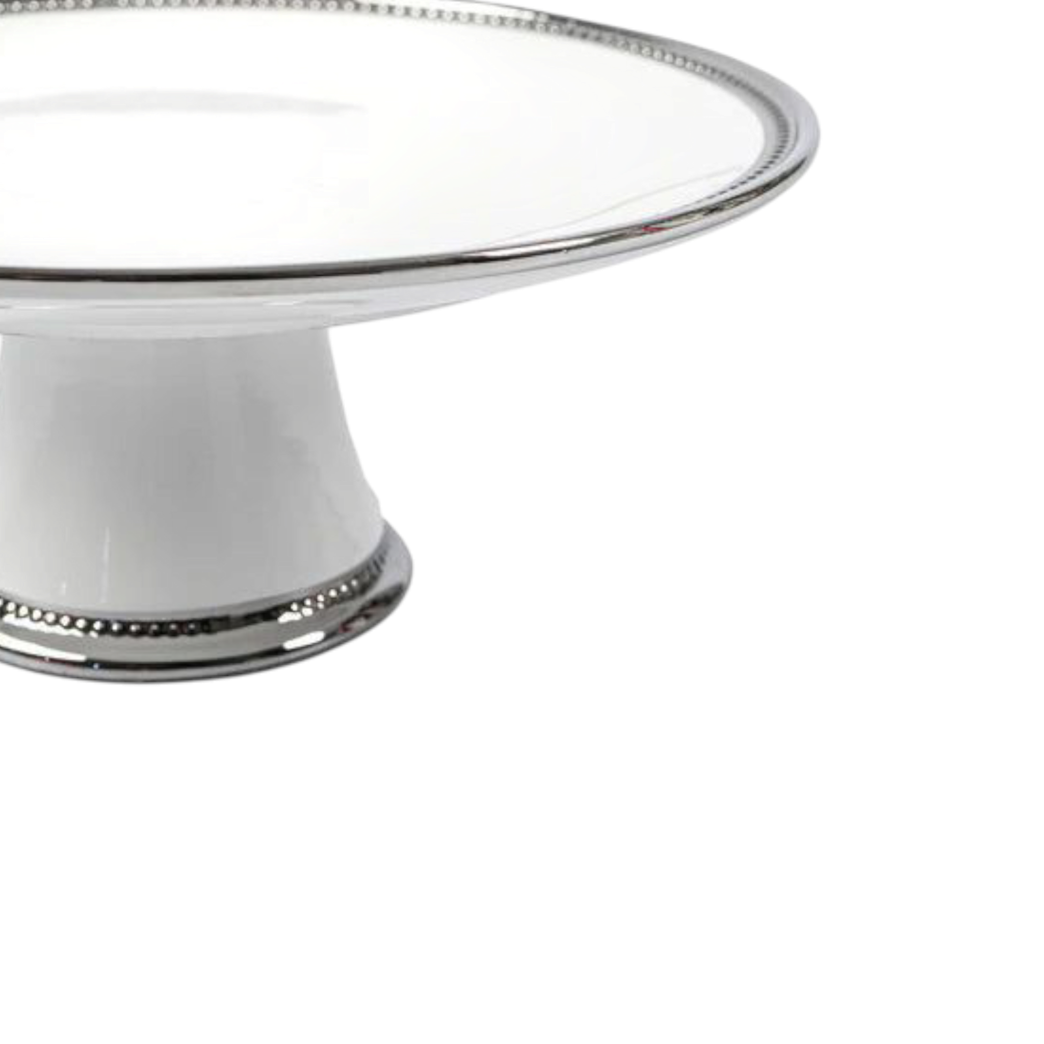Cake Stand Round 11.8 Inch Silver Lining