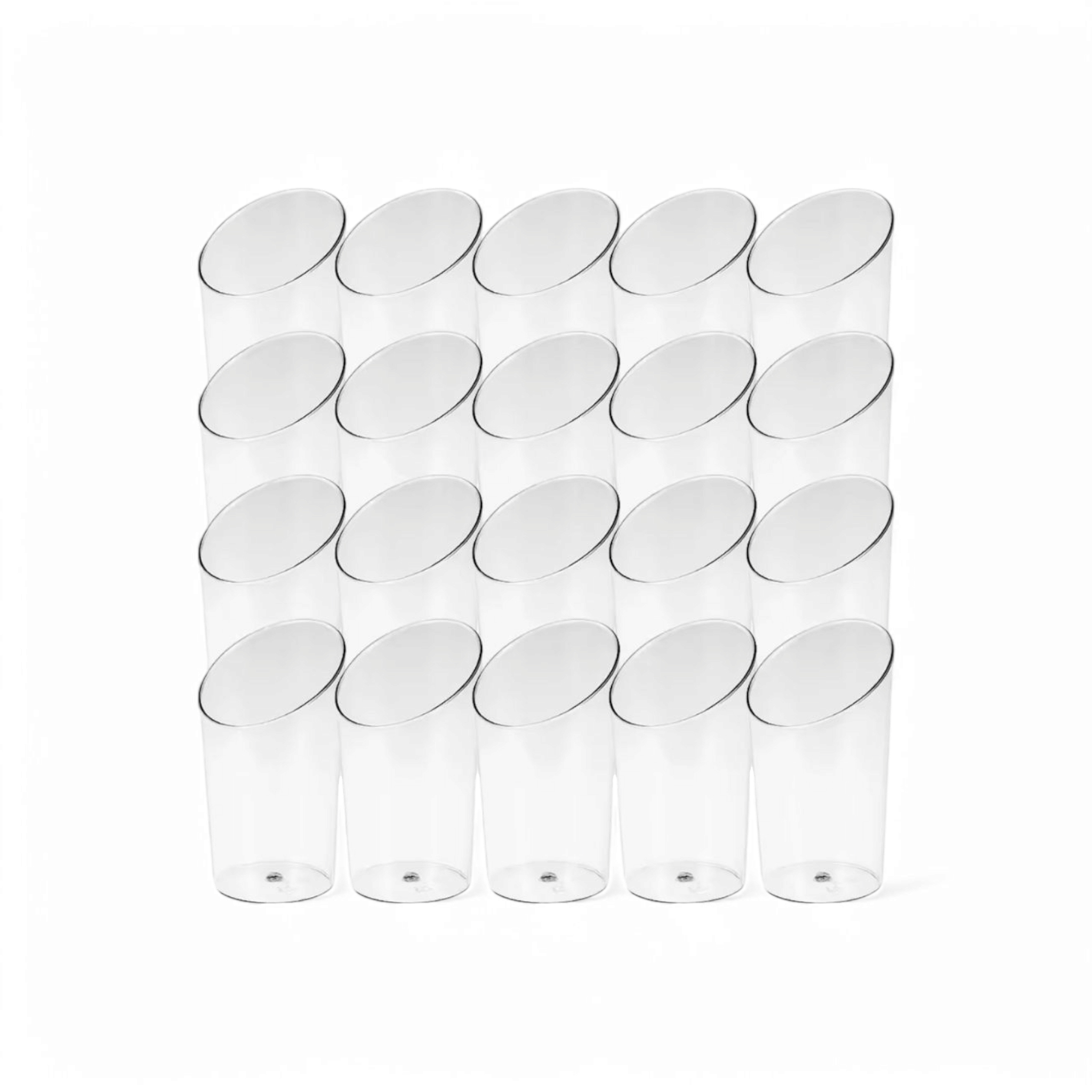 Acrylic Plastic Cylindrical Round Parfait Reusable Dessert Cup 70ml 10Pcs 4x8.4cm