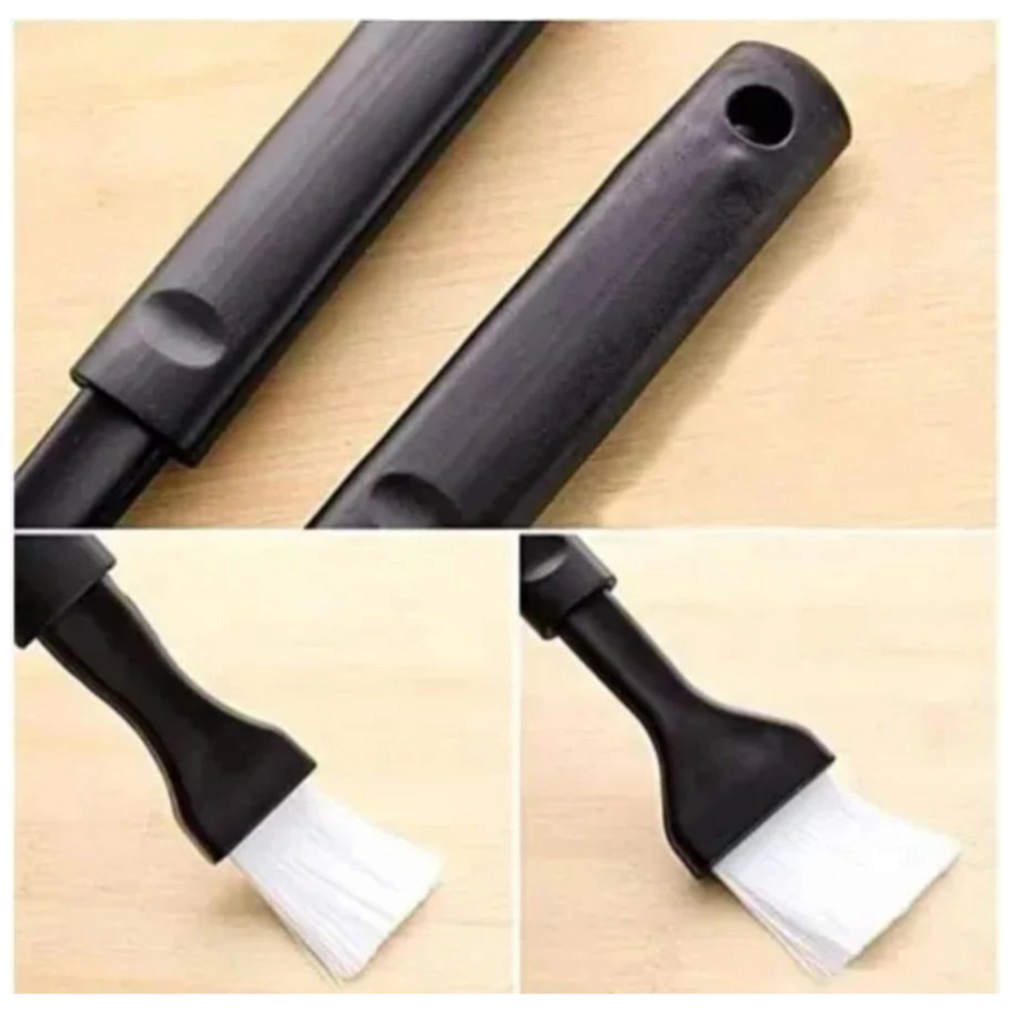 Silicone Flat Pastry Brush Black 2pcs 6165 Gii