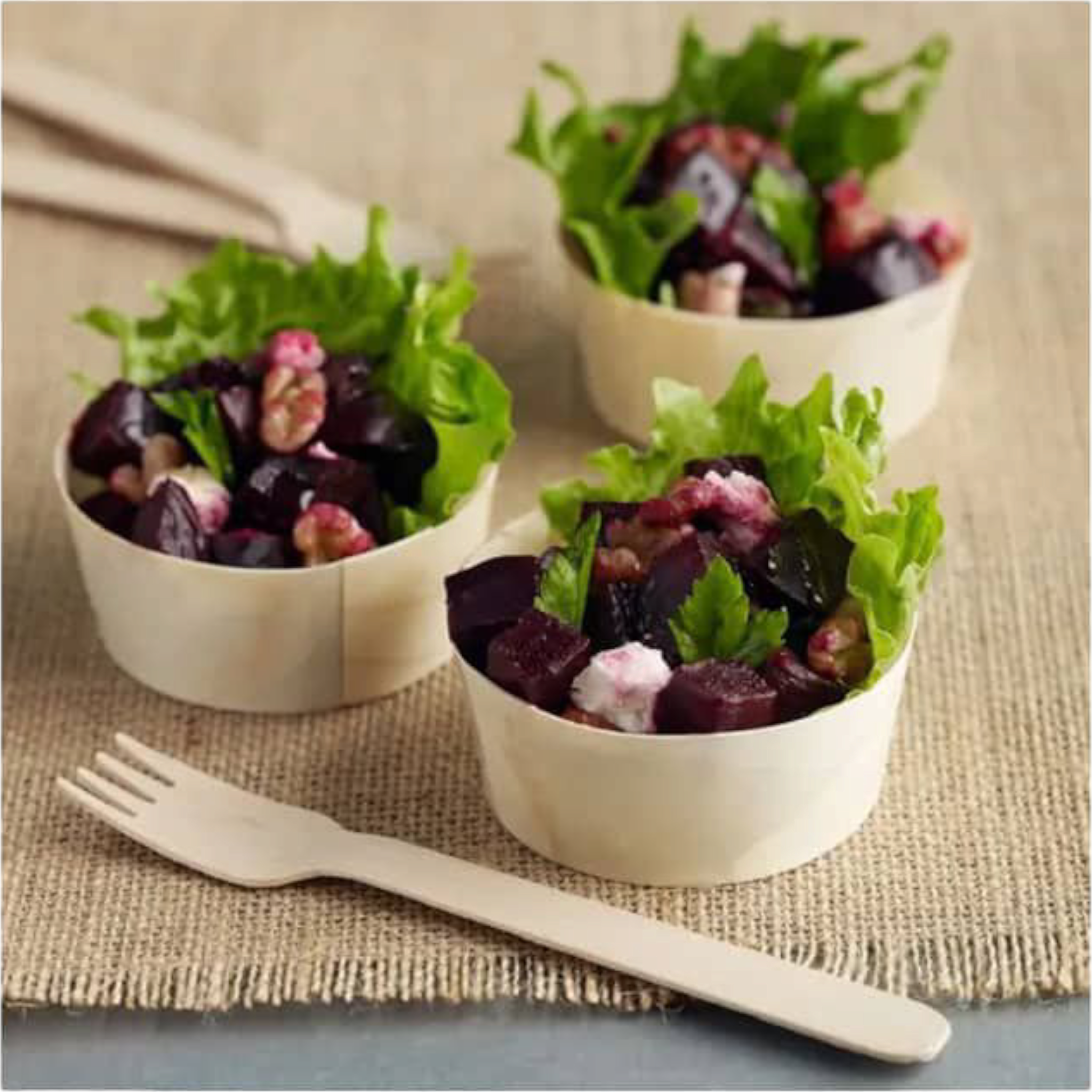 Bamboo Serving Cups 50x20mm 20pcs