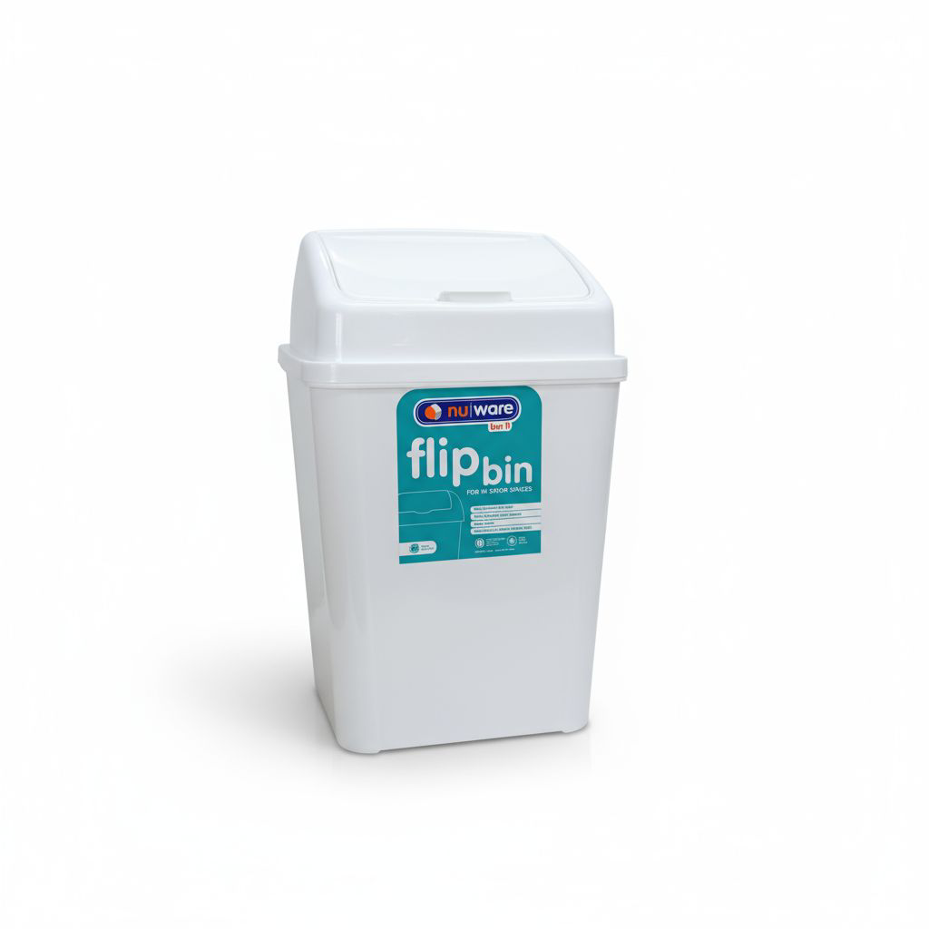Nu Ware Plastic Flip Dustbin 3pc Set 4-10L-17L